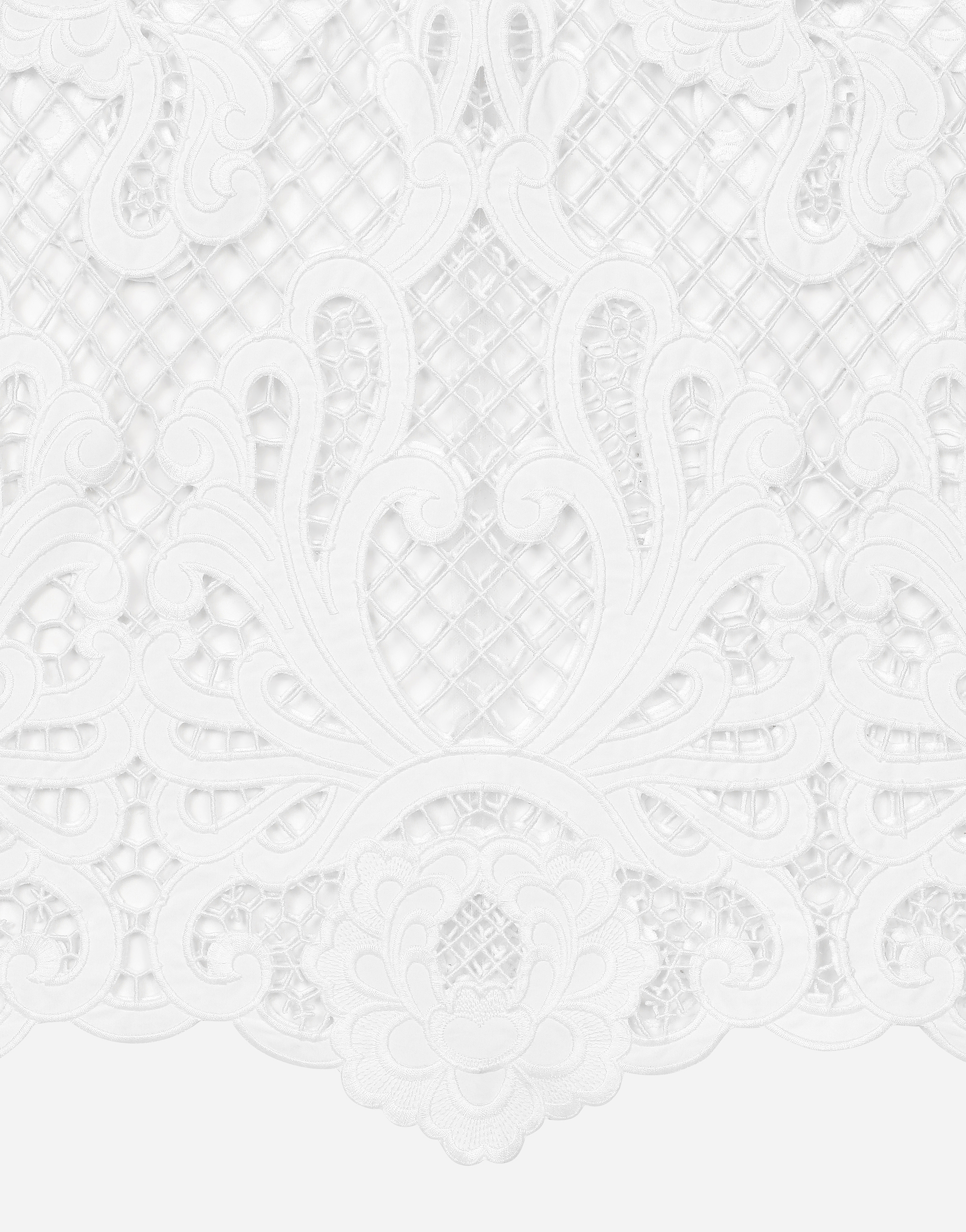 Long dress with openwork embroidery