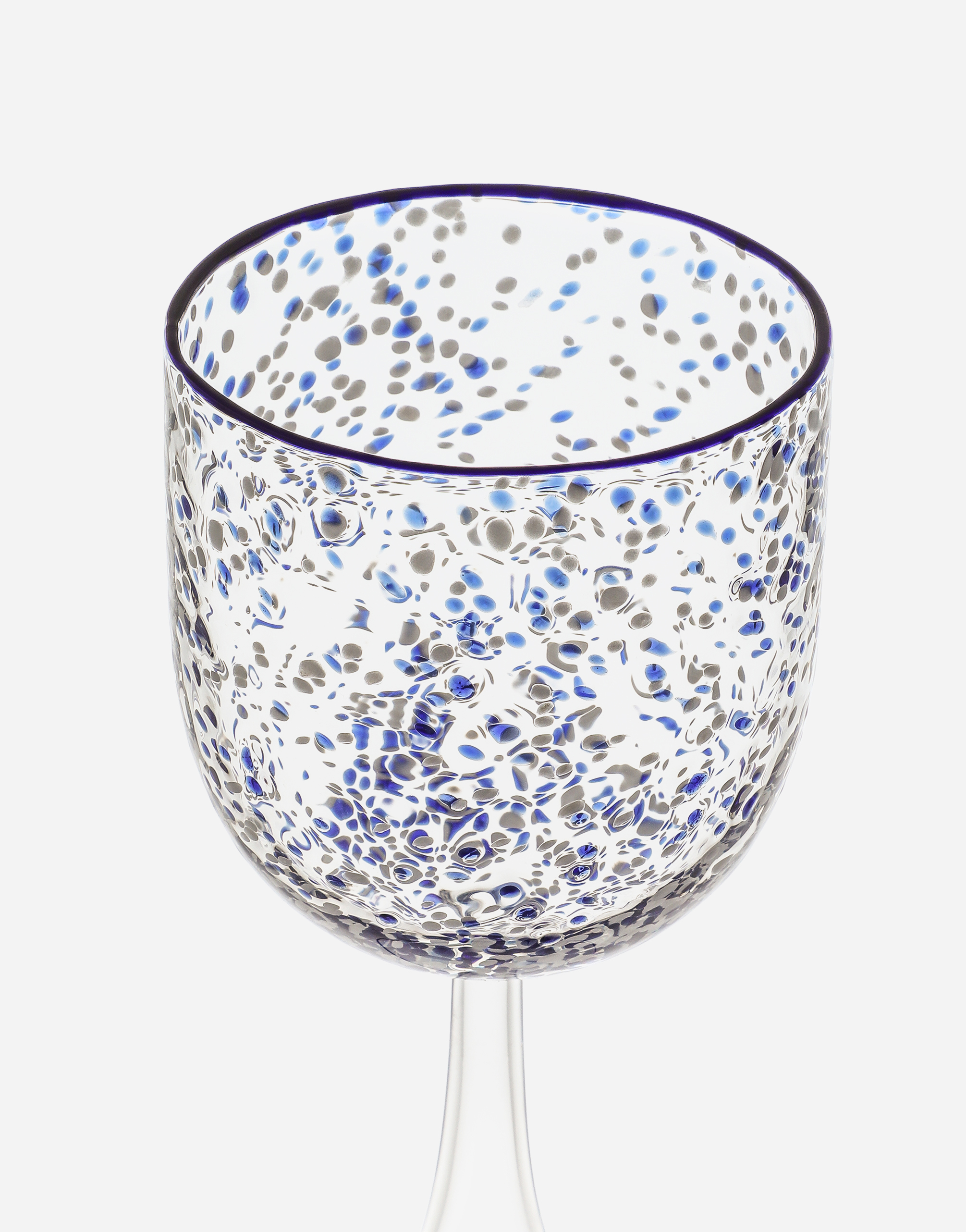 Dolce & Gabbana White Wine Glass In Multicolor