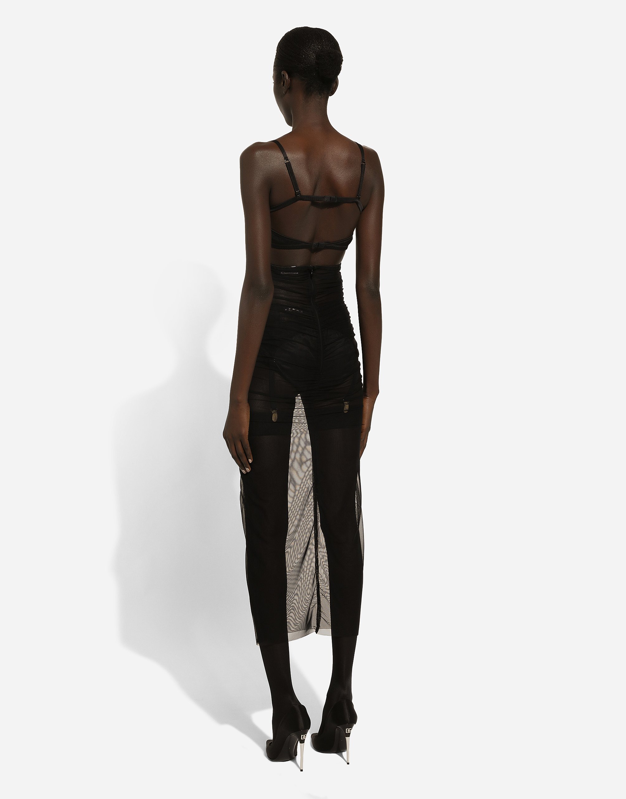 Dolce & Gabbana Tulle Corset Dress In ブラック