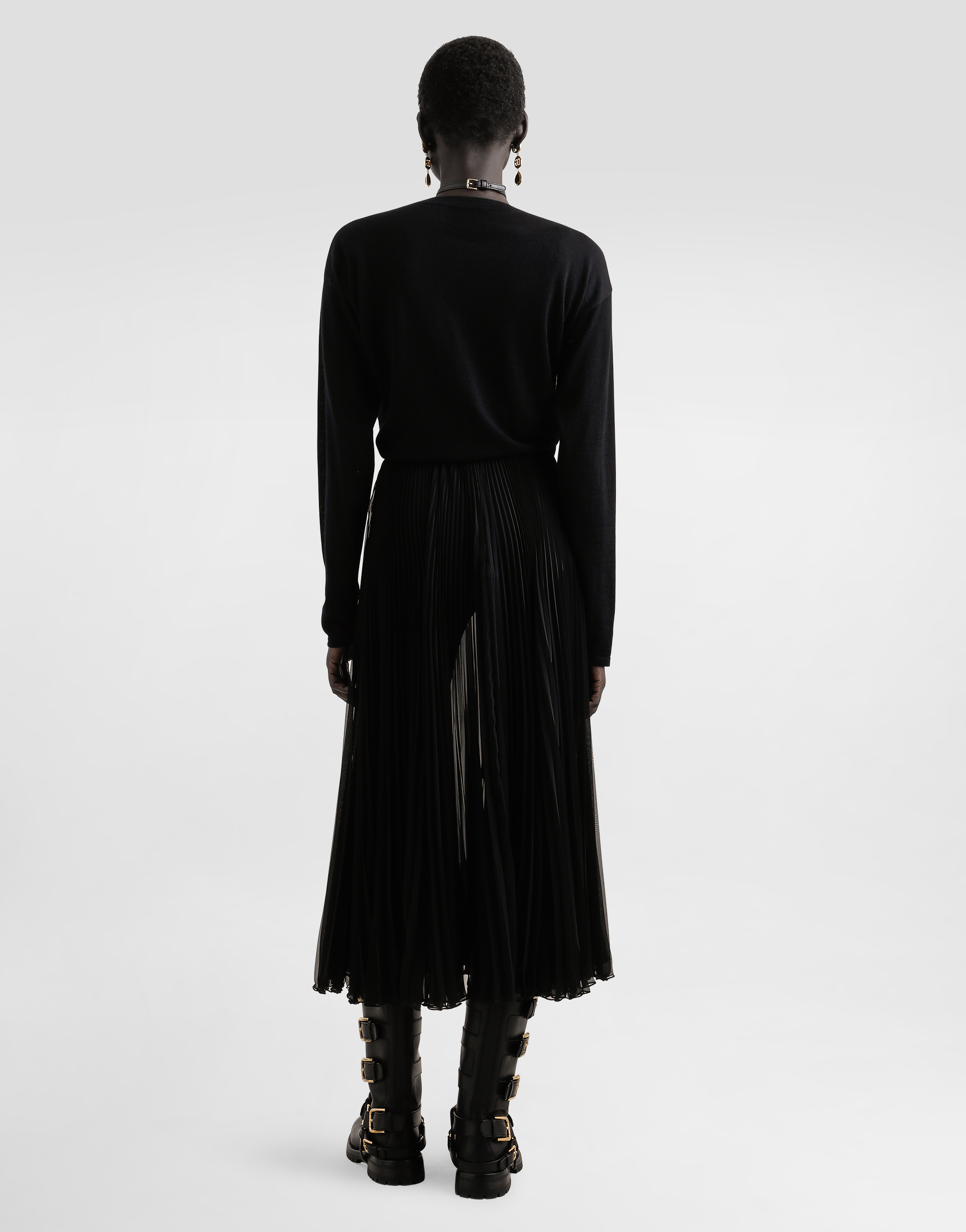 Dolce & Gabbana Cashmere Cardigan Sweaters And Cardigans Black In Black
