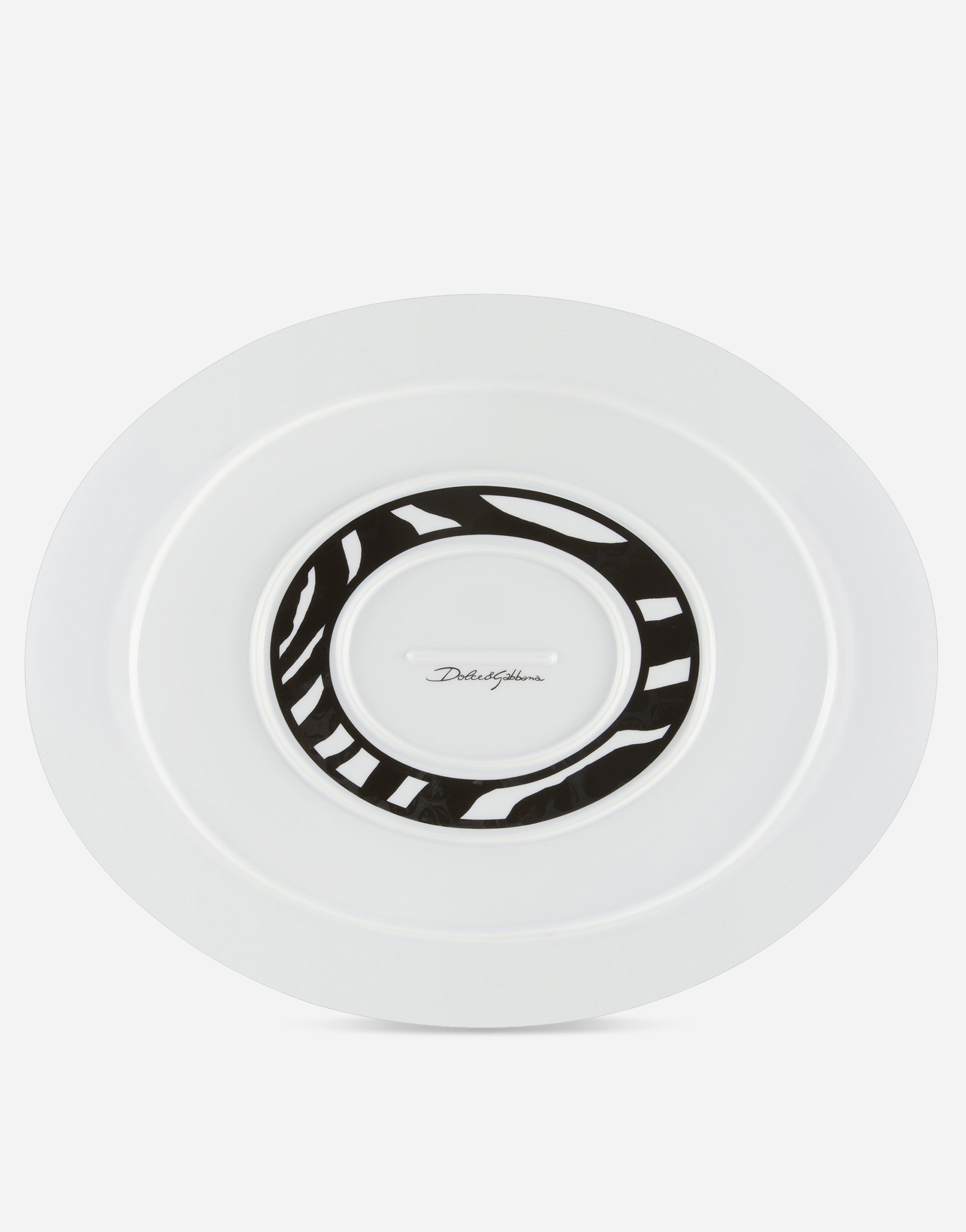 Dolce & Gabbana Porcelain Platter In Multicolor