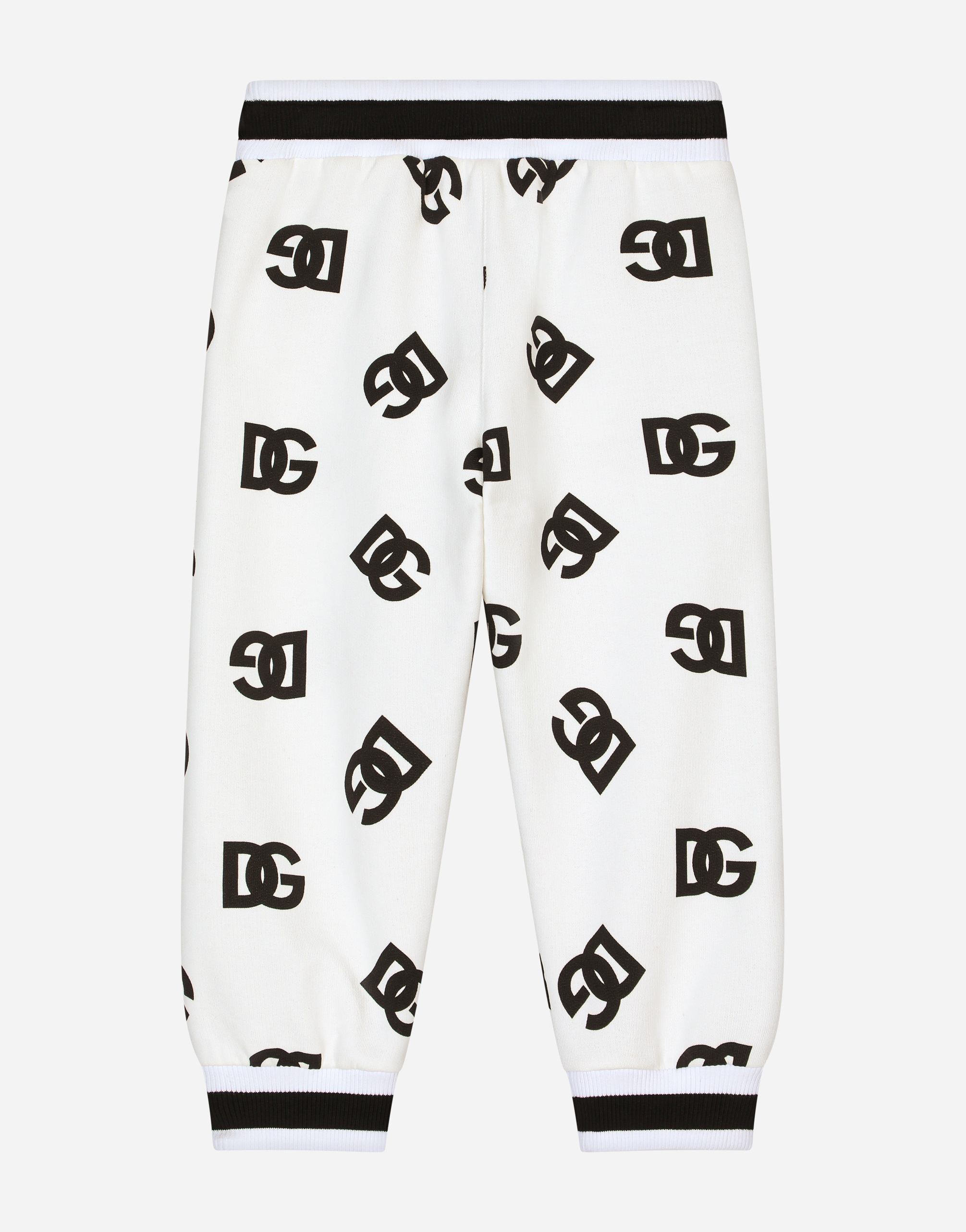 DOLCE & GABBANA JERSEY JOGGING PANTS WITH DG LOGO PRINT