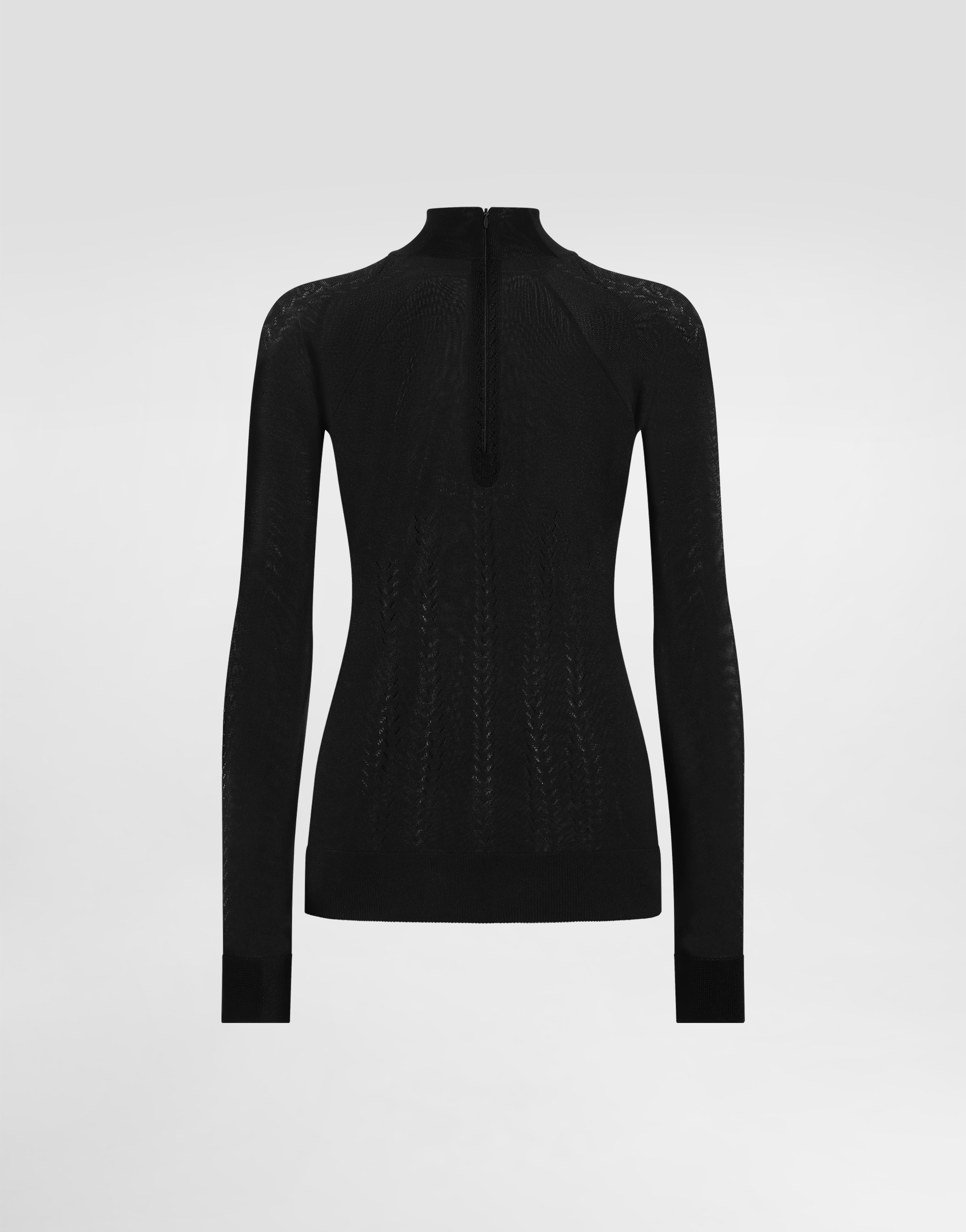 Silk mock-turtleneck sweater