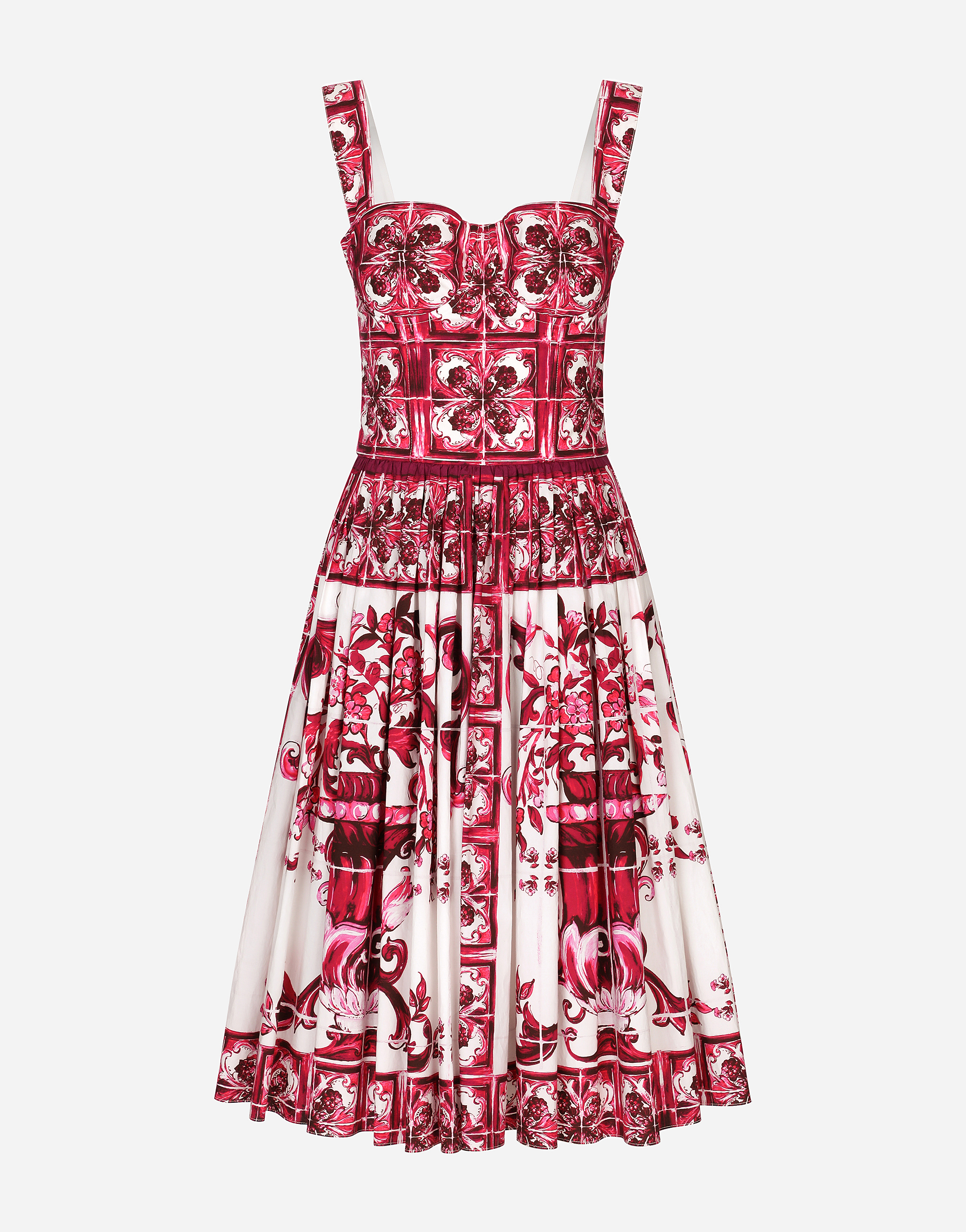 Dolce & Gabbana Women Majolica Print Dress In Multicolor