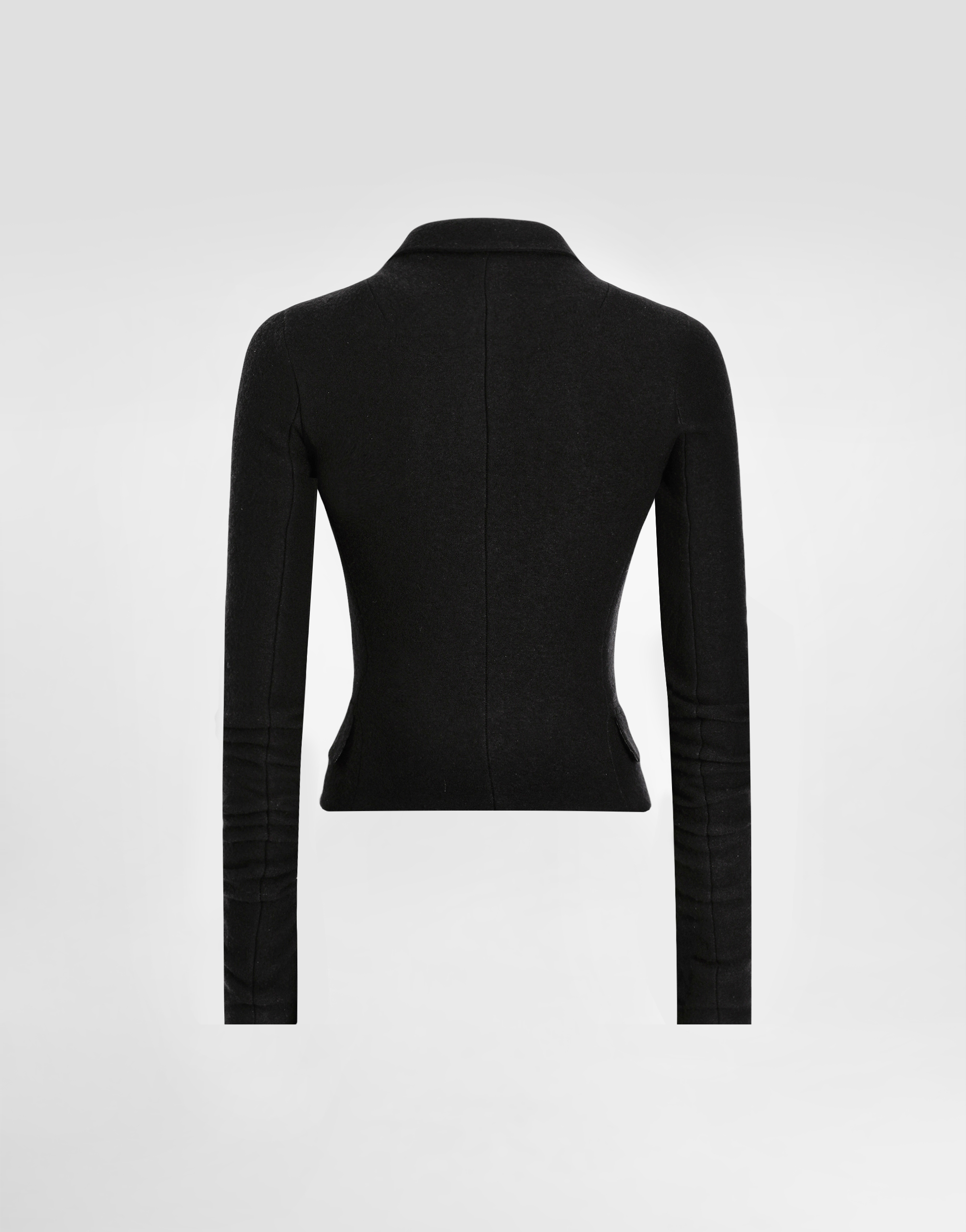 Single-breastedwool cloth jacket