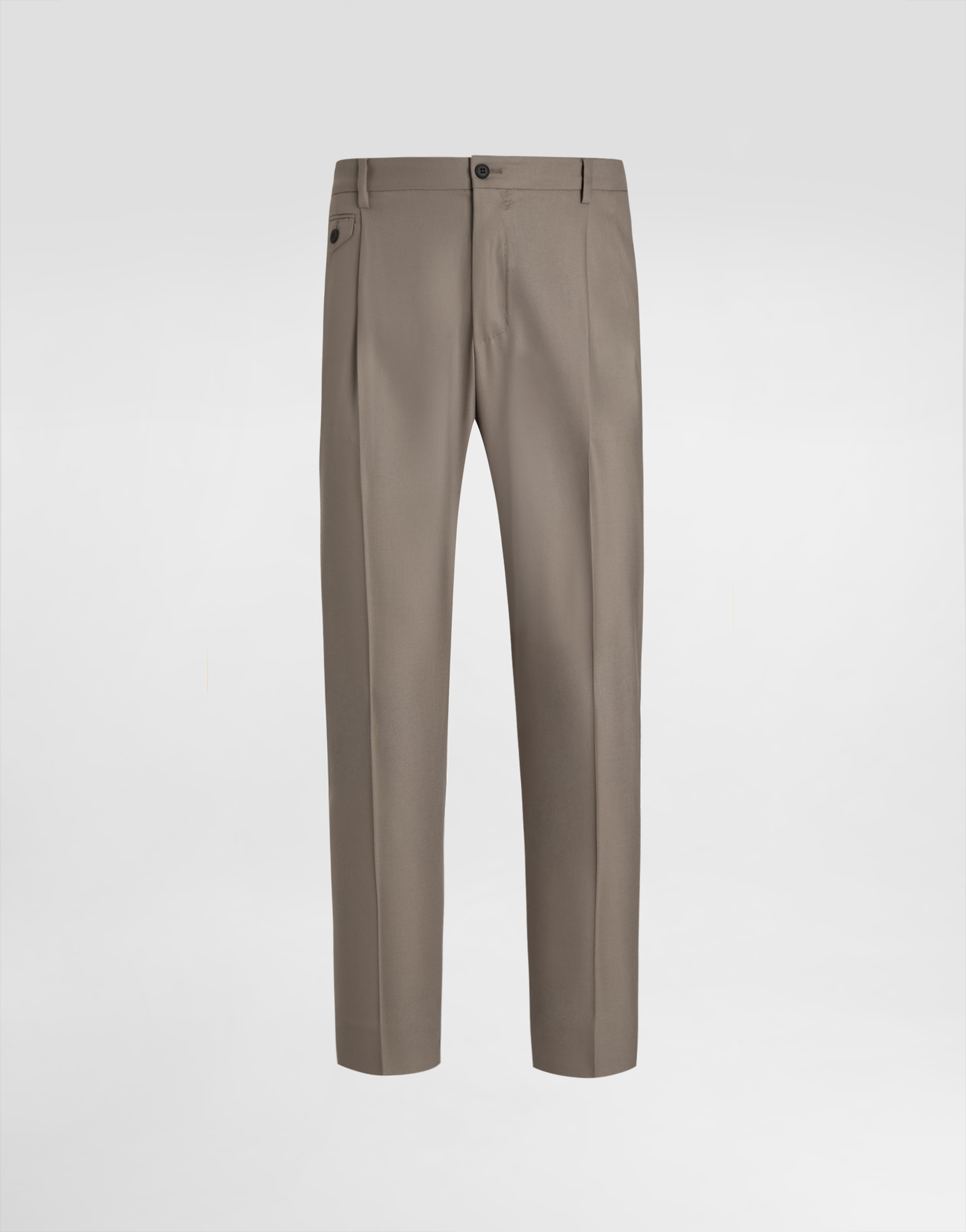 Dolce & Gabbana Double-fold Wool Canvas Trousers - Man Pants And Shorts Multicolor