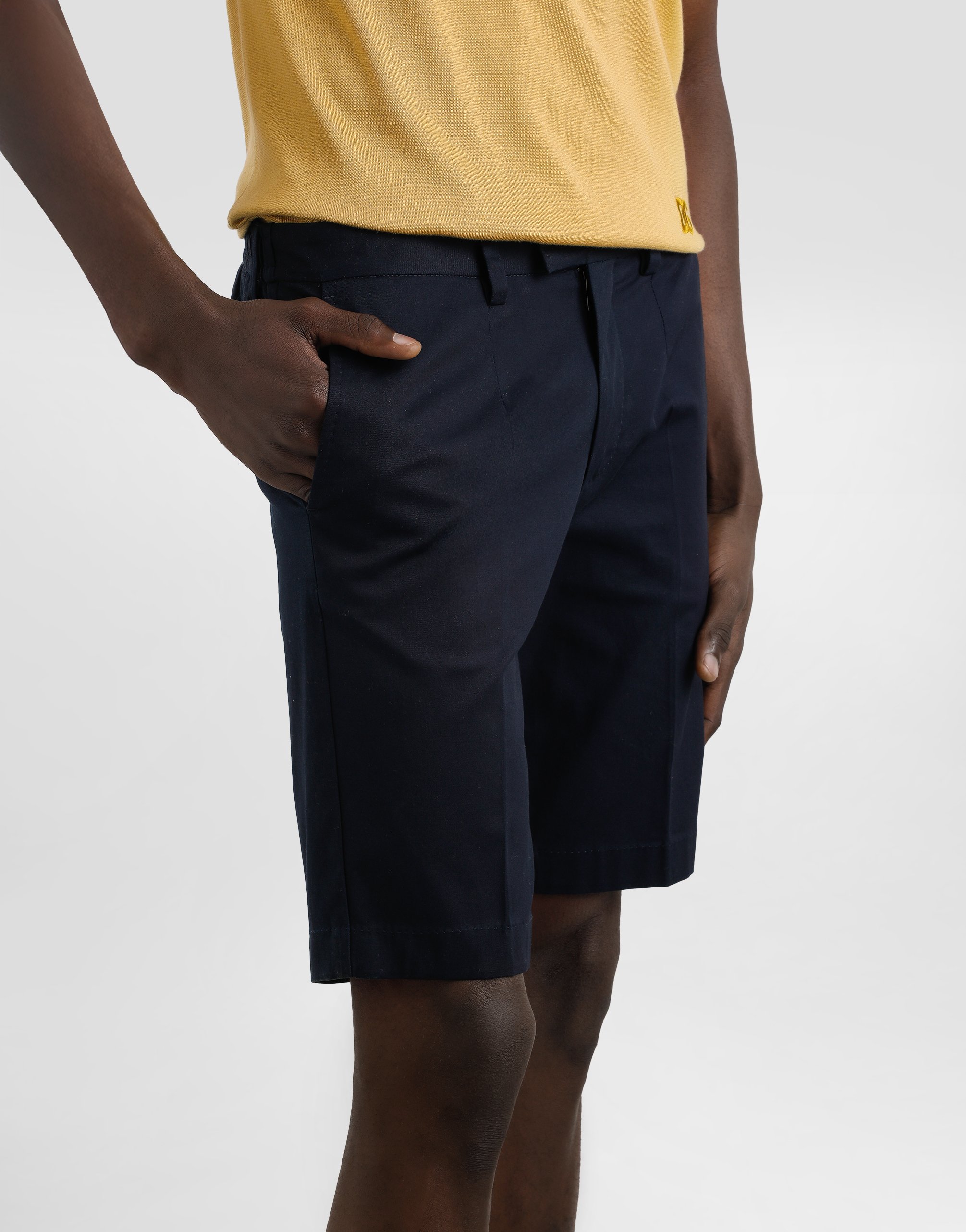 Cotton gabardine bermuda shorts