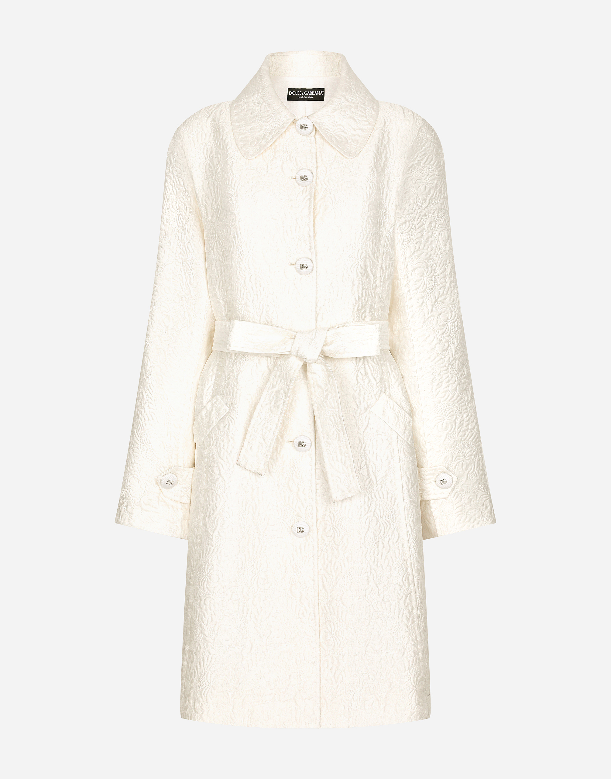 【DOLCE & GABBANA】フローラルジャカード コート メタリック Dolce & Gabbana メタリックフローラルジャッカーコート