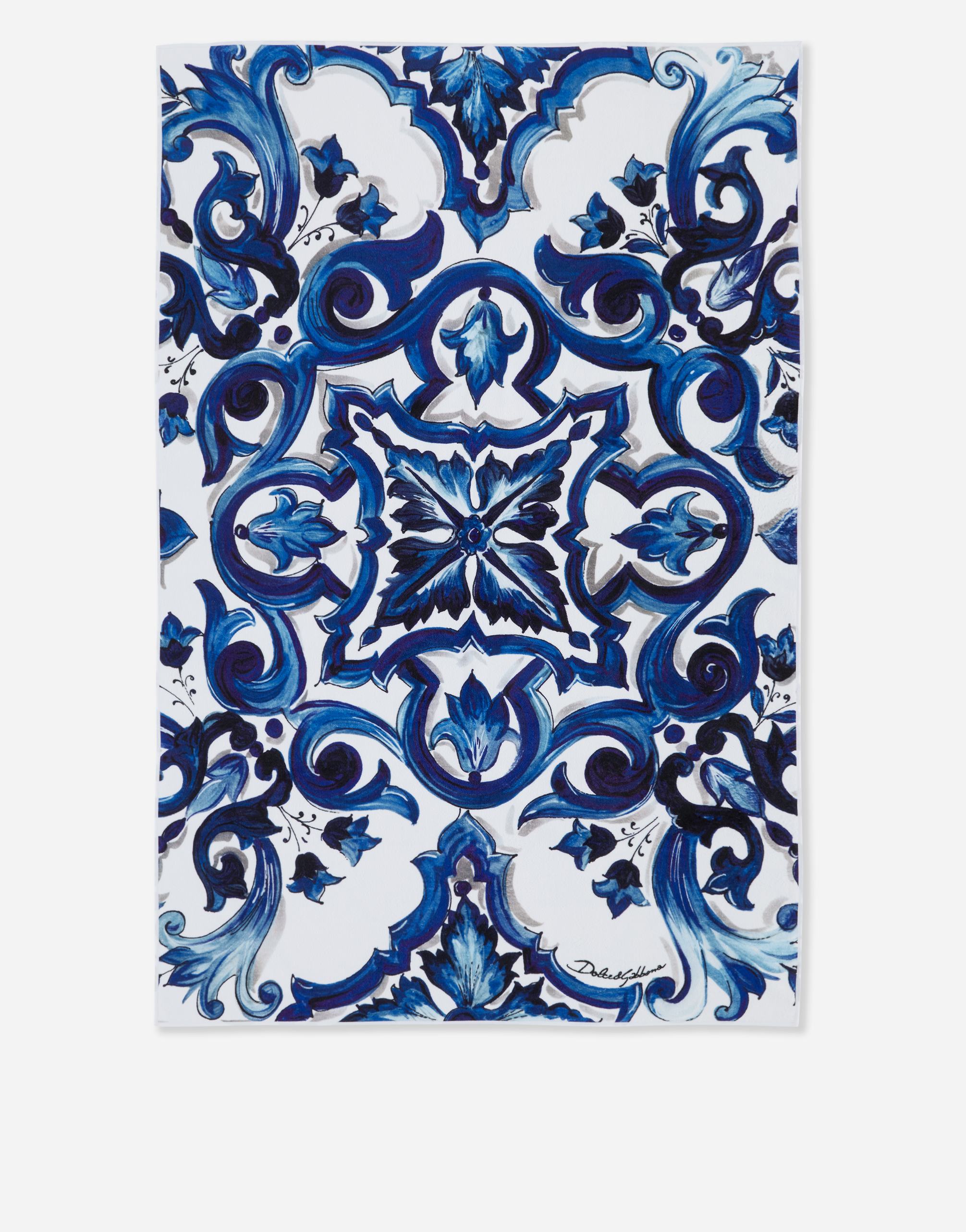 Dolce & Gabbana Terry Cotton Bath Towel In Multicolor