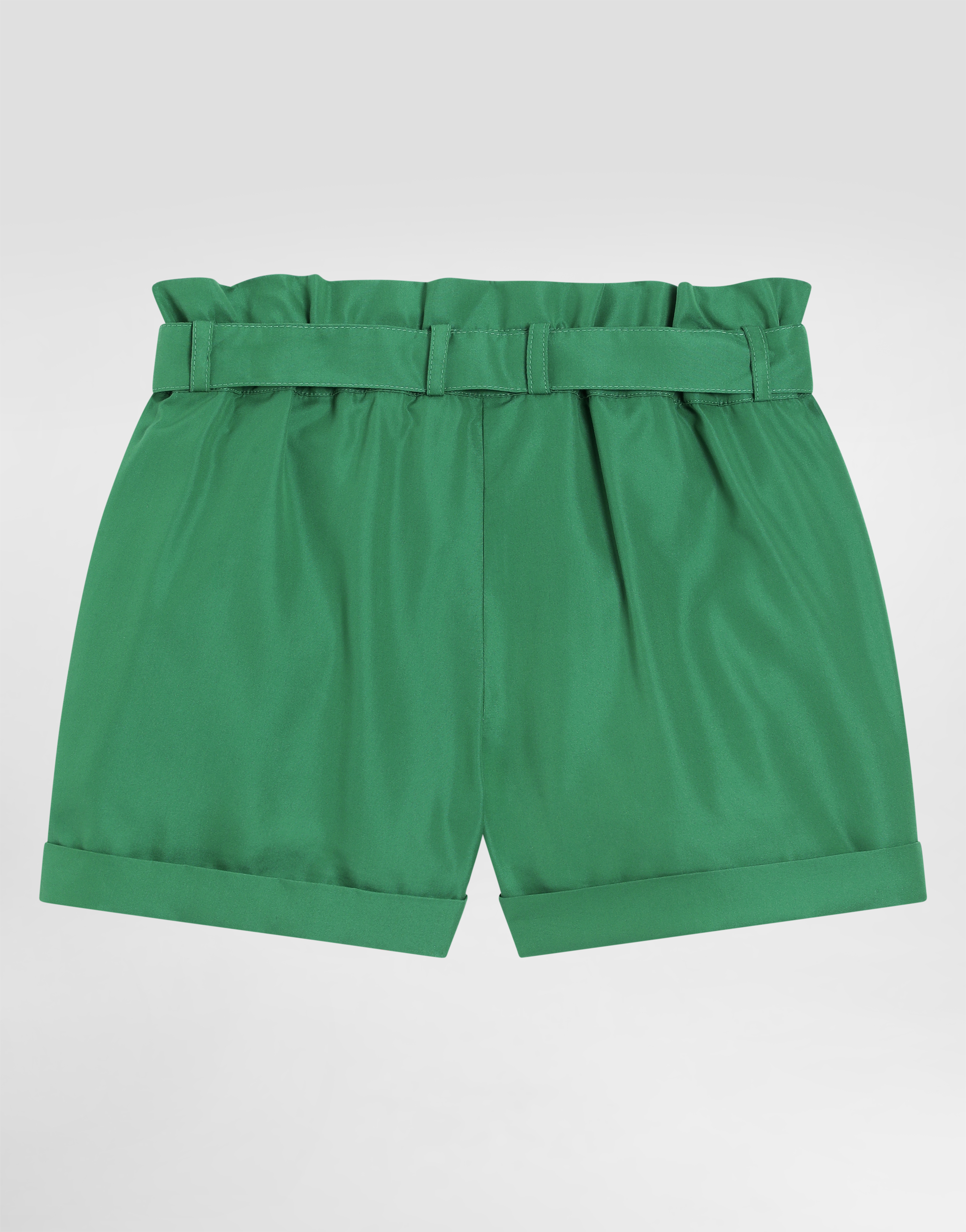 Dolce & Gabbana 5-pocket Poplin Shorts With Dg Logo In Green