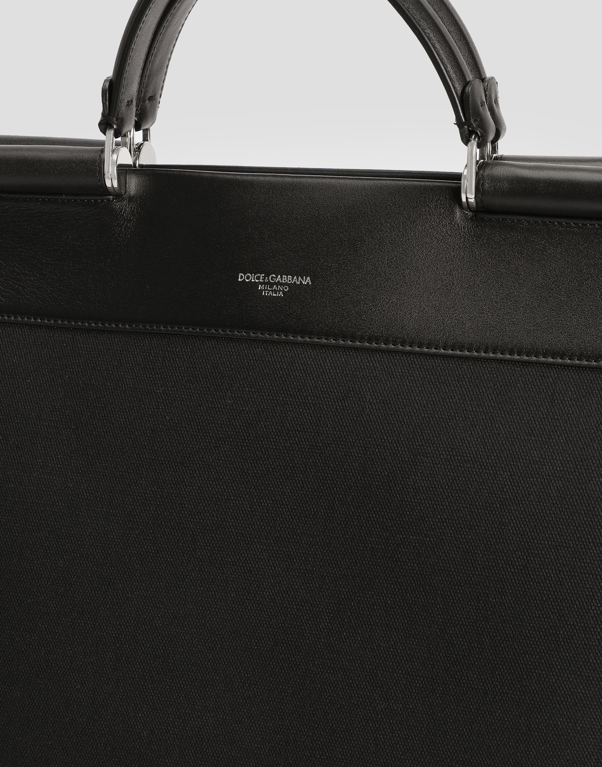 Calfskin and panama bag