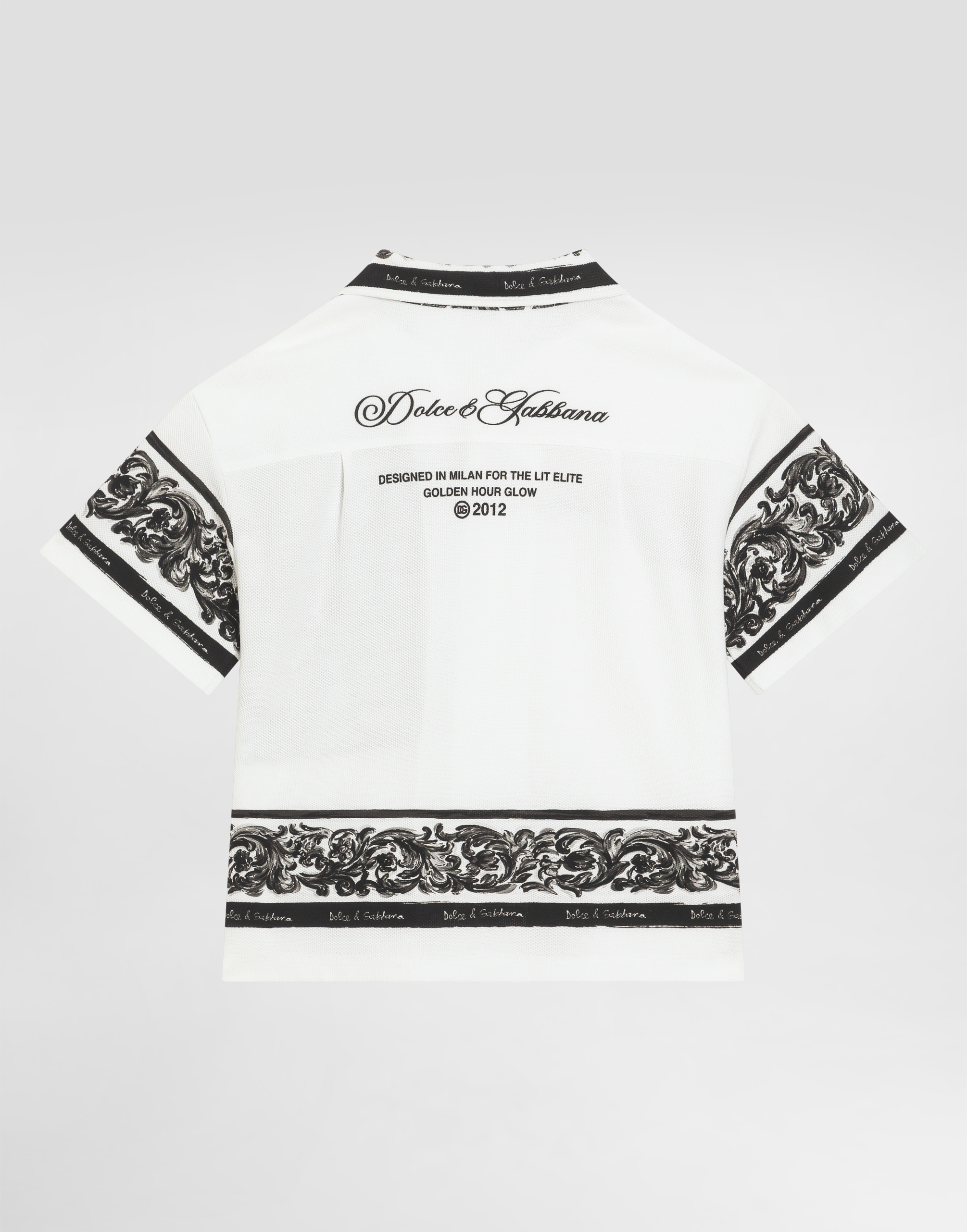 Dolce & Gabbana Little Boy's & Boy's Majolica Logo Shirt In White
