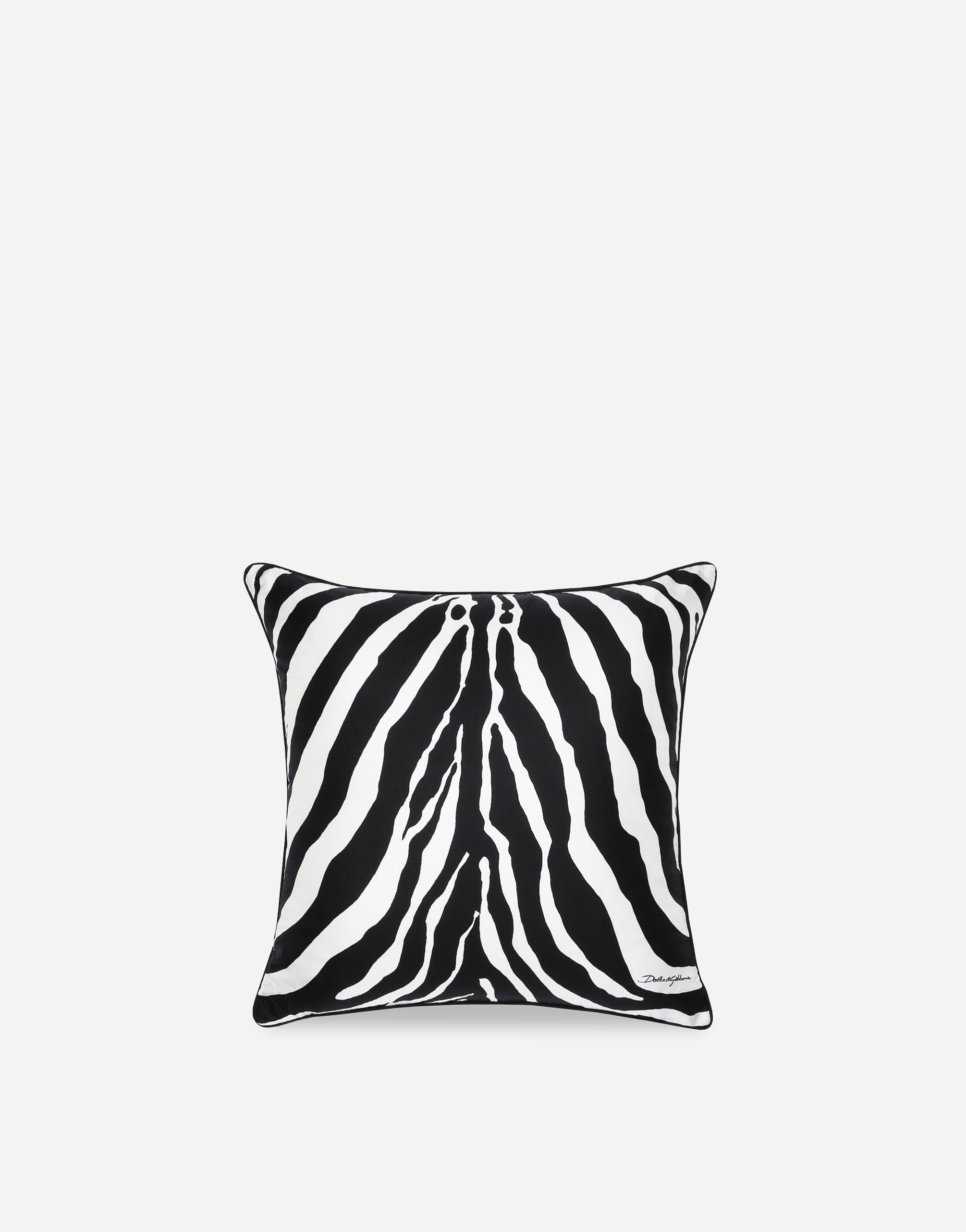 Dolce & Gabbana Silk Twill Cushion Small Multicolor Unisex Onesize In Multicolor