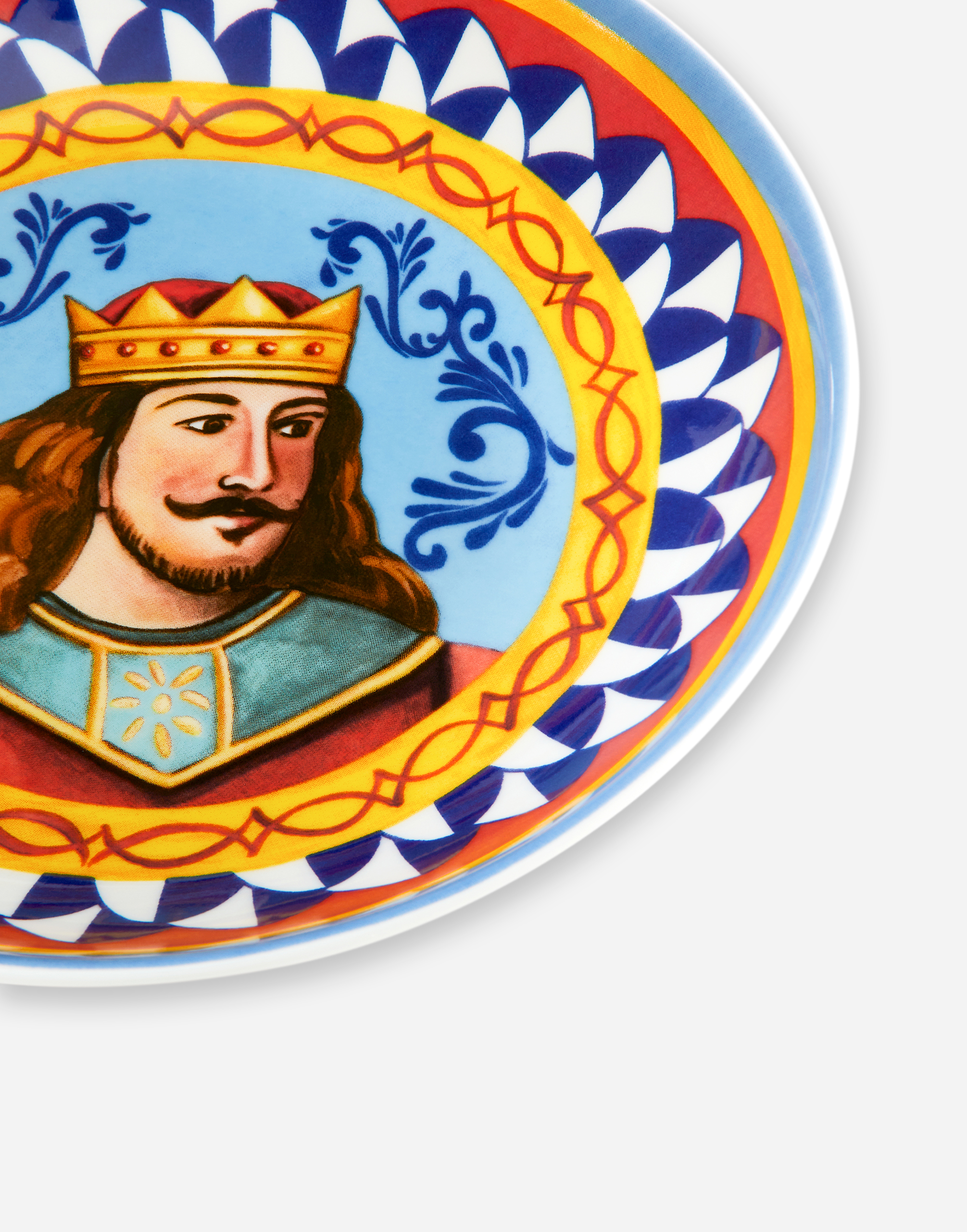 Dolce & Gabbana Set 2 Porcelain Soup Plates In Multicolor