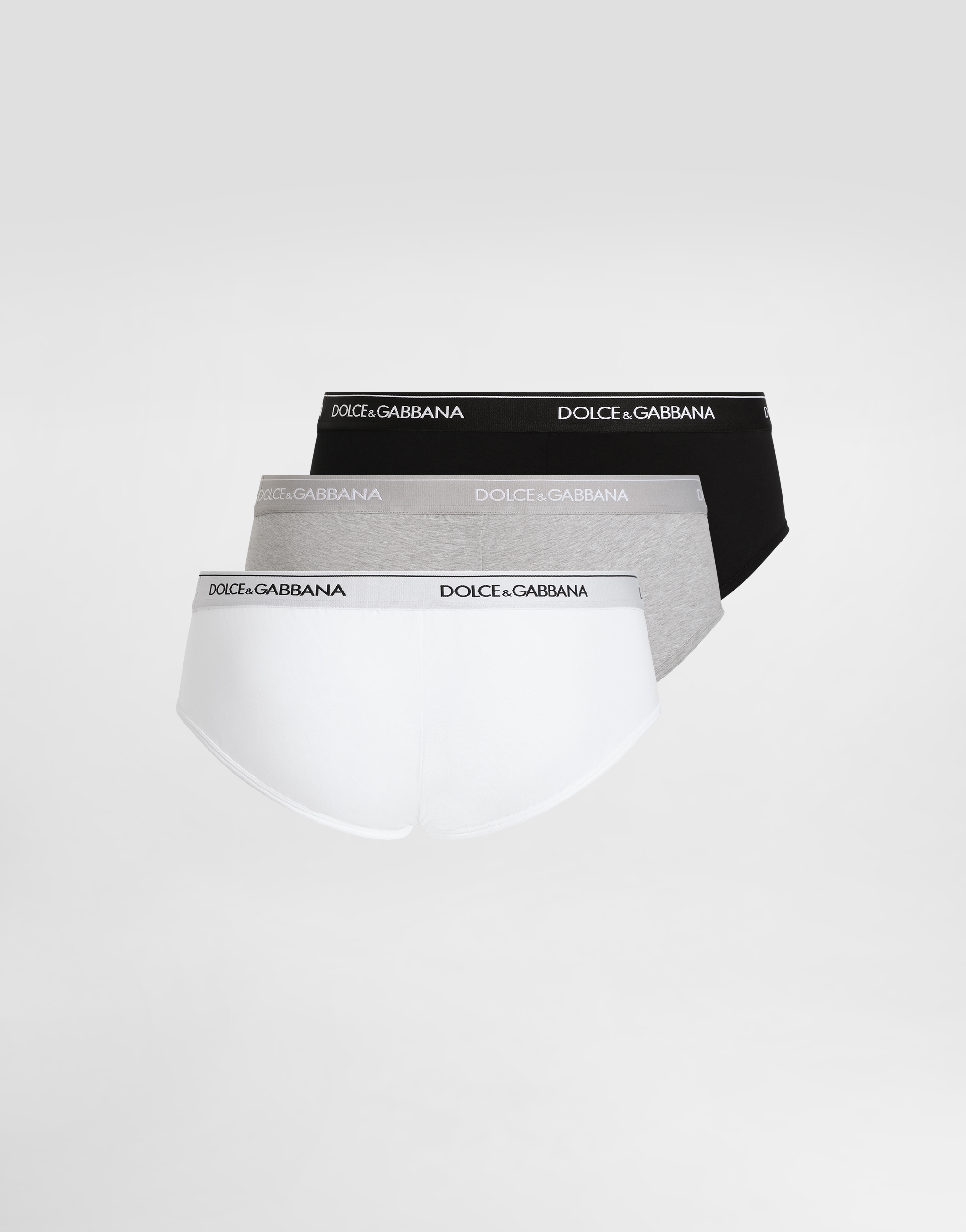 Dolce & Gabbana Stretch Jersey Regular-fit Brando Briefs 3-pack In Multicolor