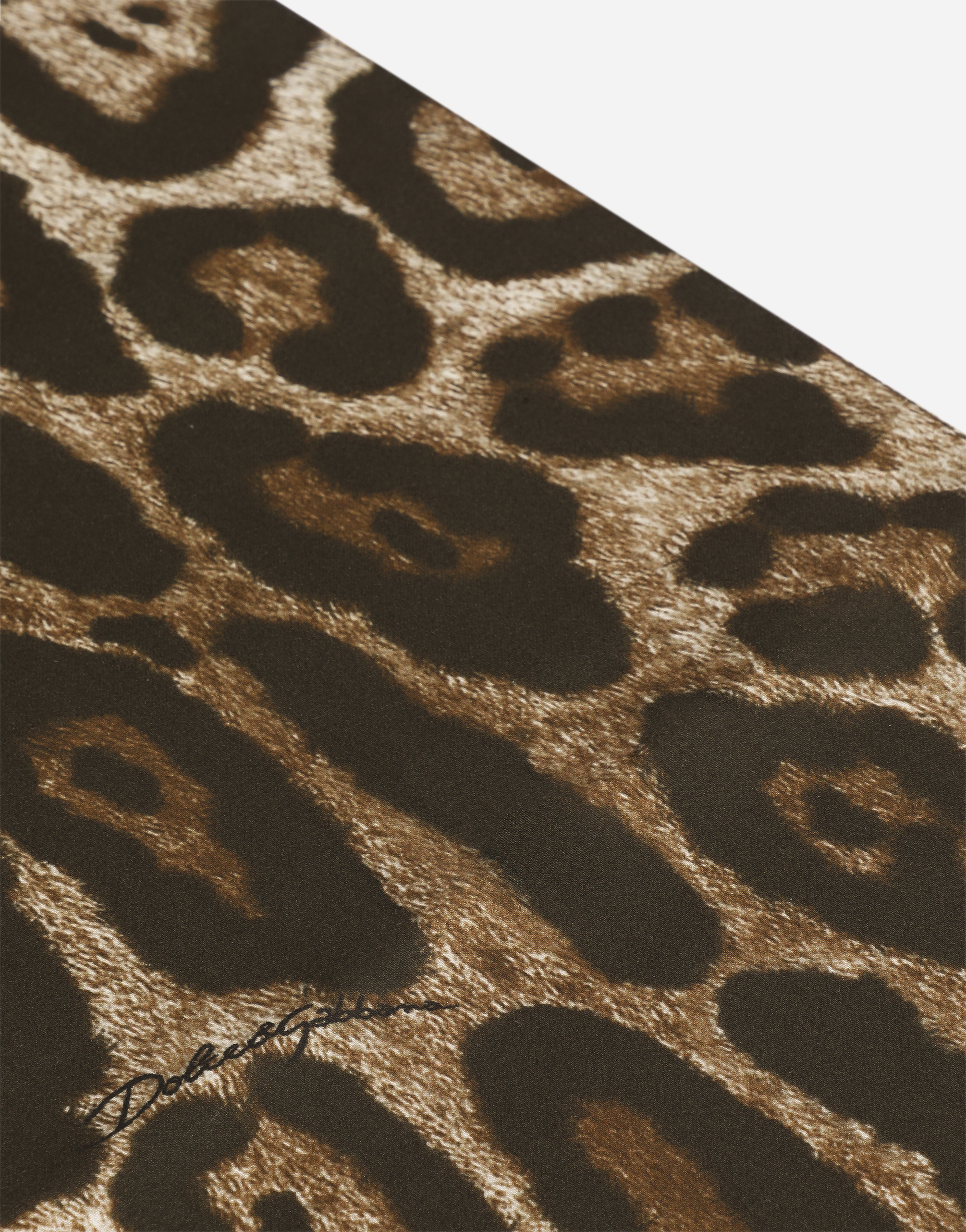Dolce & Gabbana Set 2 Cotton Sateen Pillowcases In Animal Print