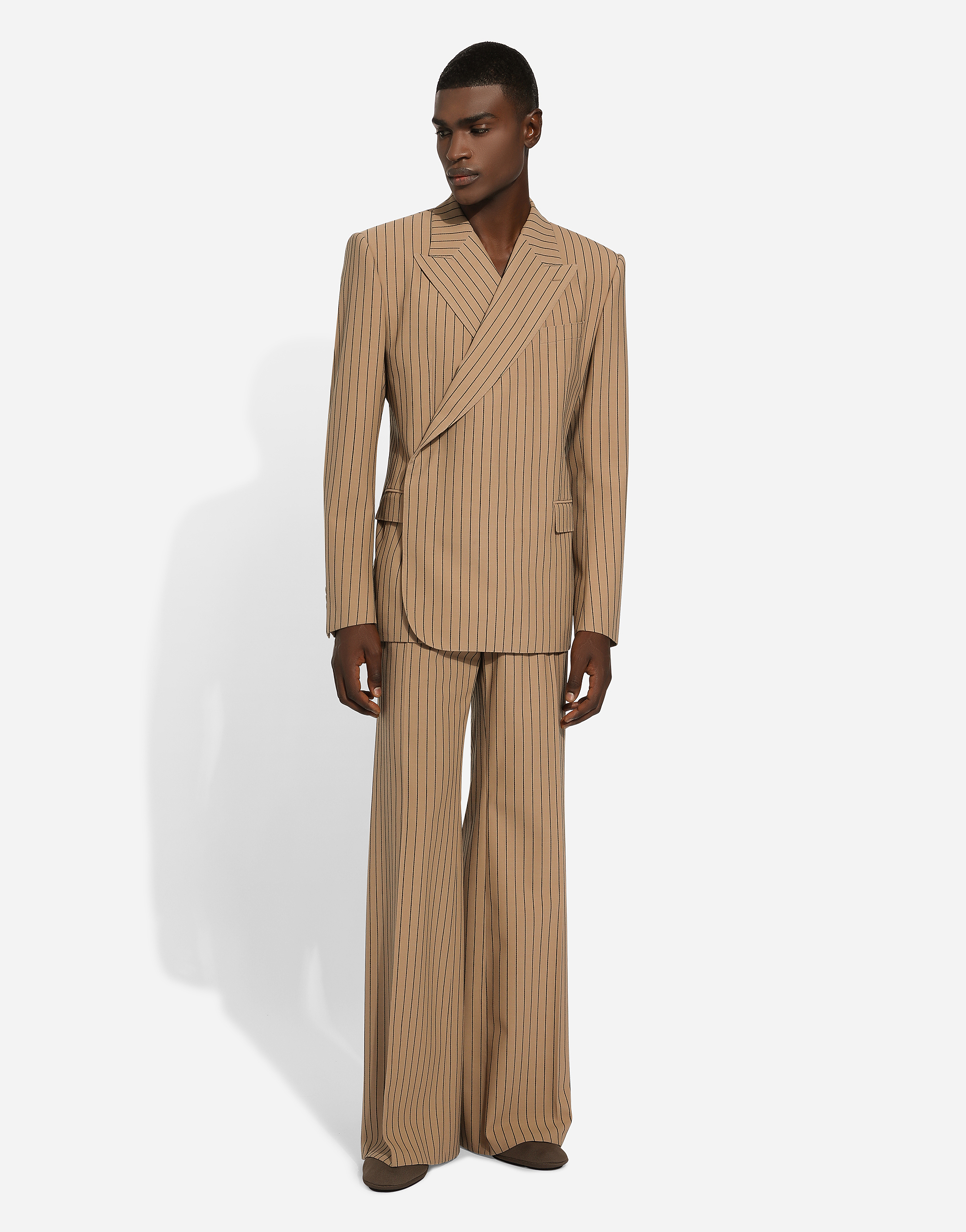 Dolce & Gabbana Double-breasted Pinstripe Jacket In マルチカラー