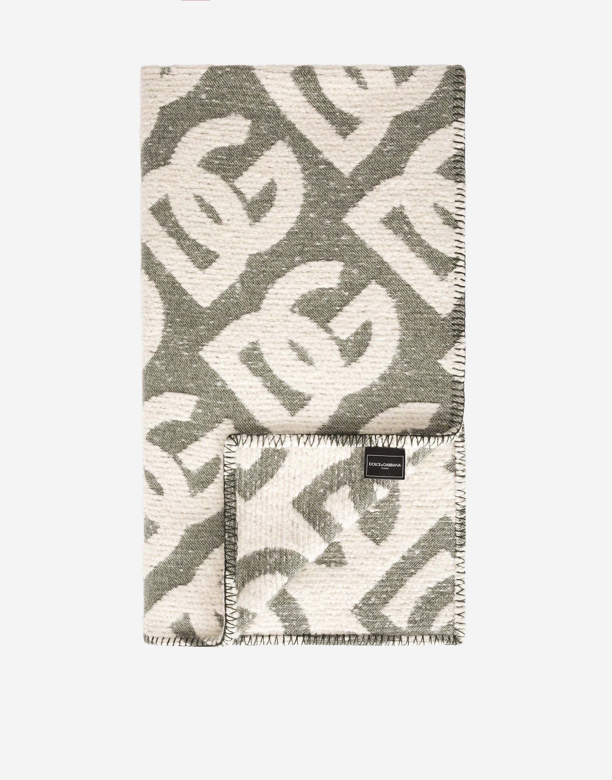 Dolce & Gabbana Wool, Silk, And Cashmere Blanket In Green