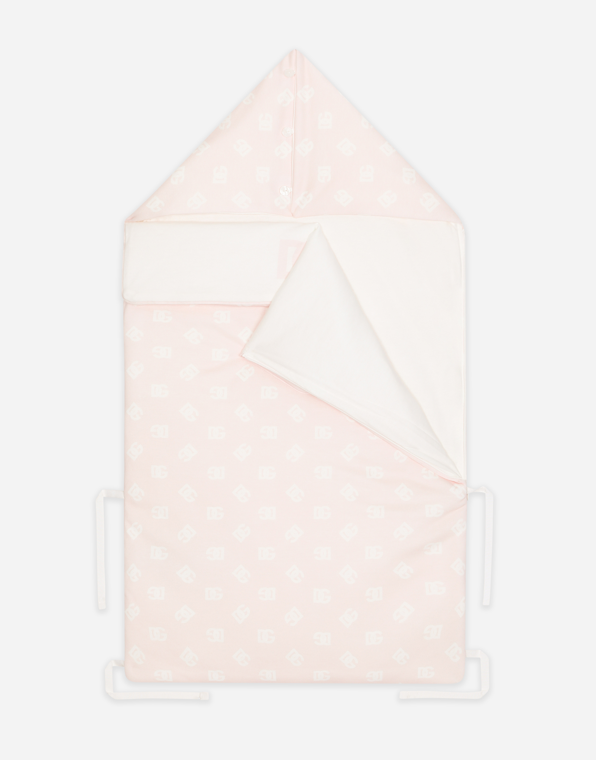 DOLCE & GABBANA JERSEY SLEEP SACK WITH DG LOGO PRINT