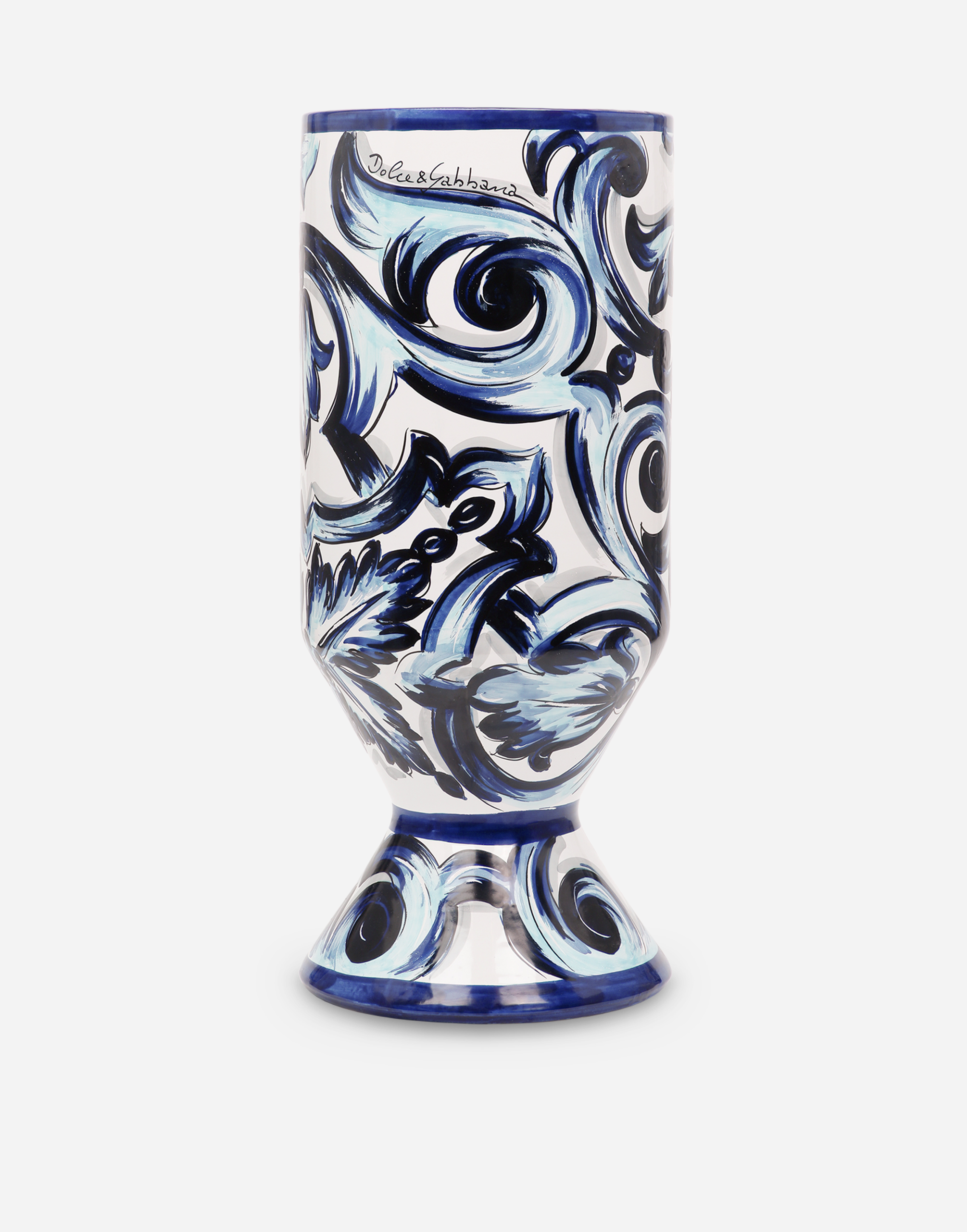 Dolce & Gabbana Outdoor Vase Large In Blue