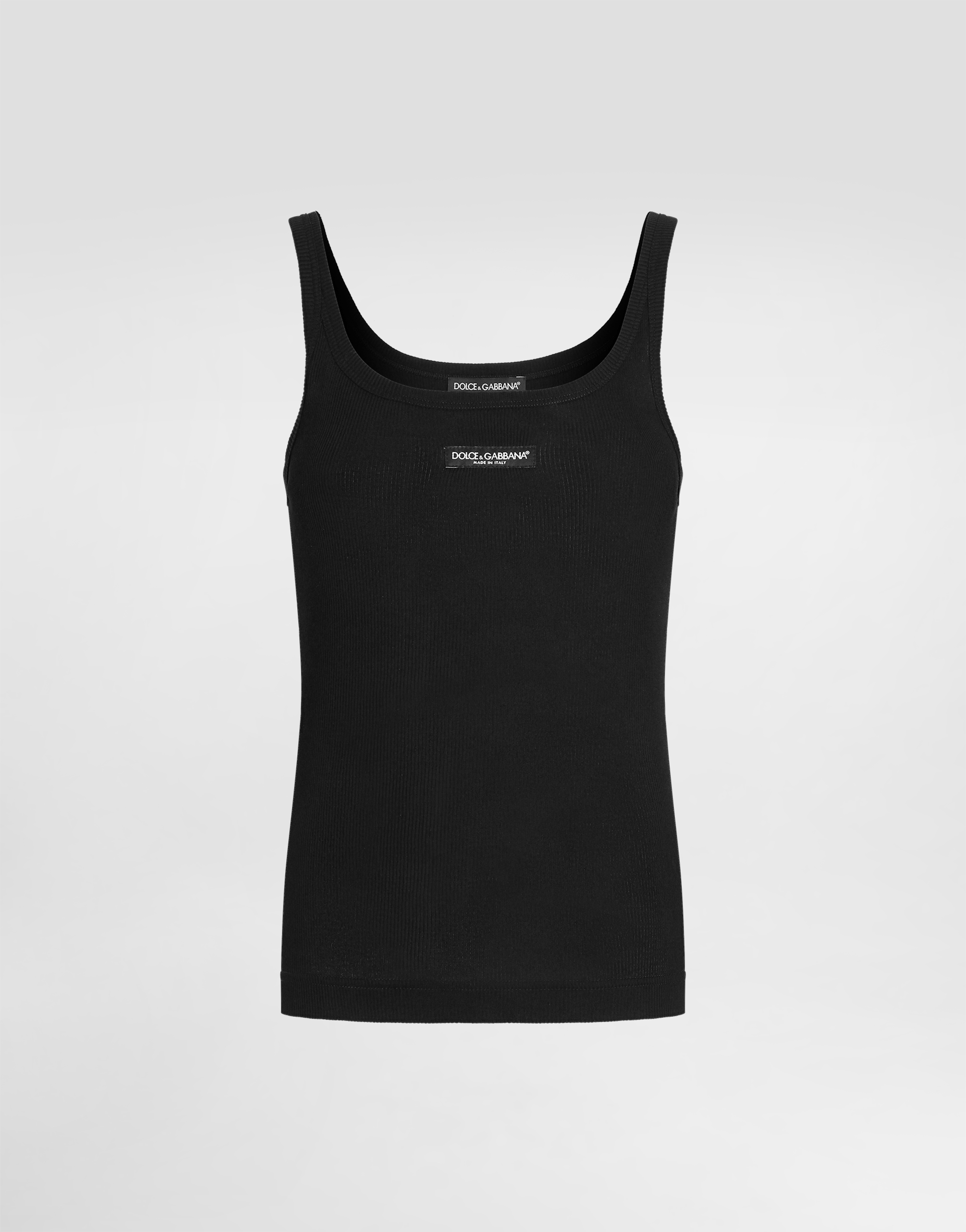DOLCE&GABBANA トップス タンクトップ Shury Blackのウィメンズ リブ タンクトップ | Dolce&Gabbana®