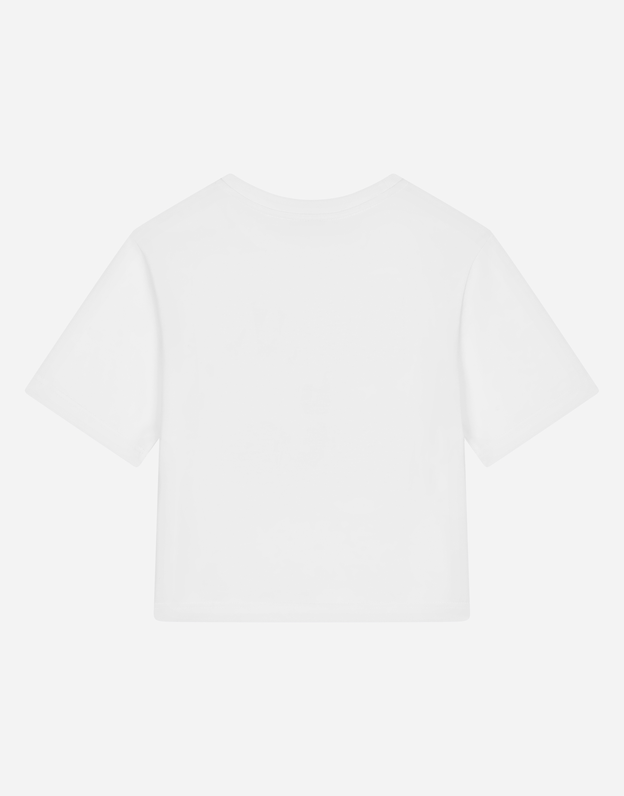 DOLCE & GABBANA JERSEY T-SHIRT WITH LOGO EMBROIDERY