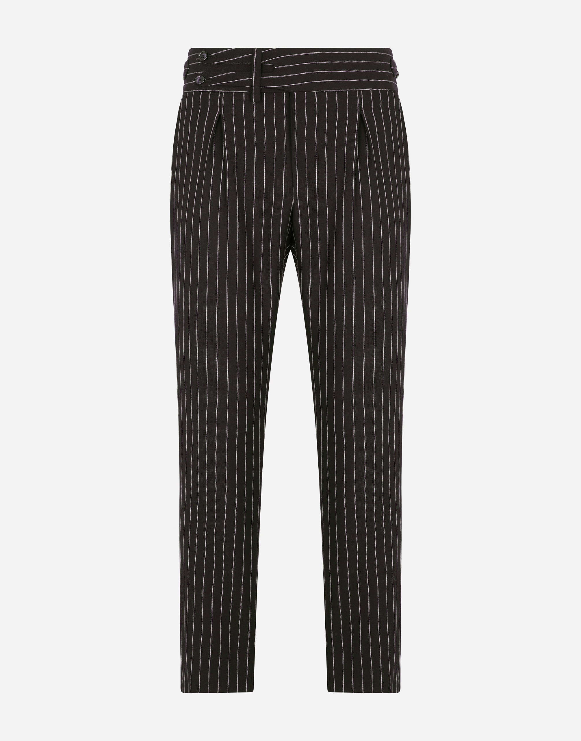 Dolce & Gabbana Pinstripe Wool Pants - Man Pants And Shorts Multi-colored