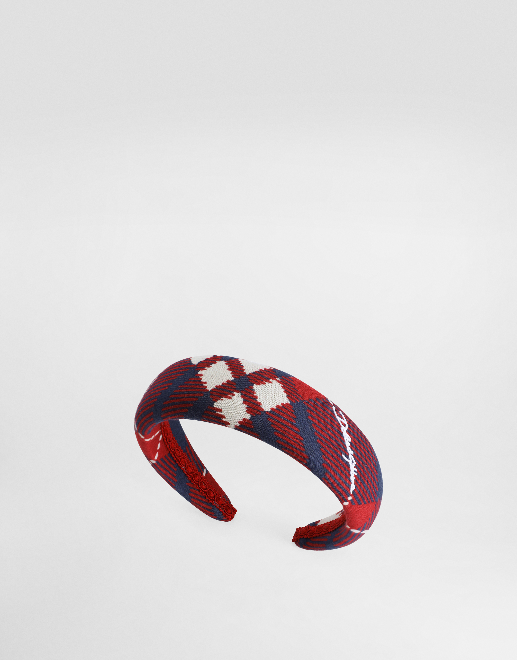 Dolce & Gabbana Tartan-print Headband In Multi