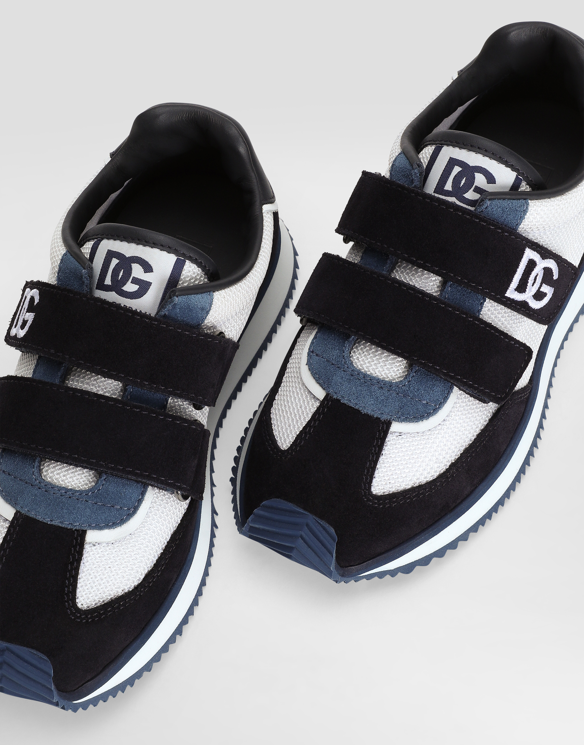 Mesh and suede sneakers