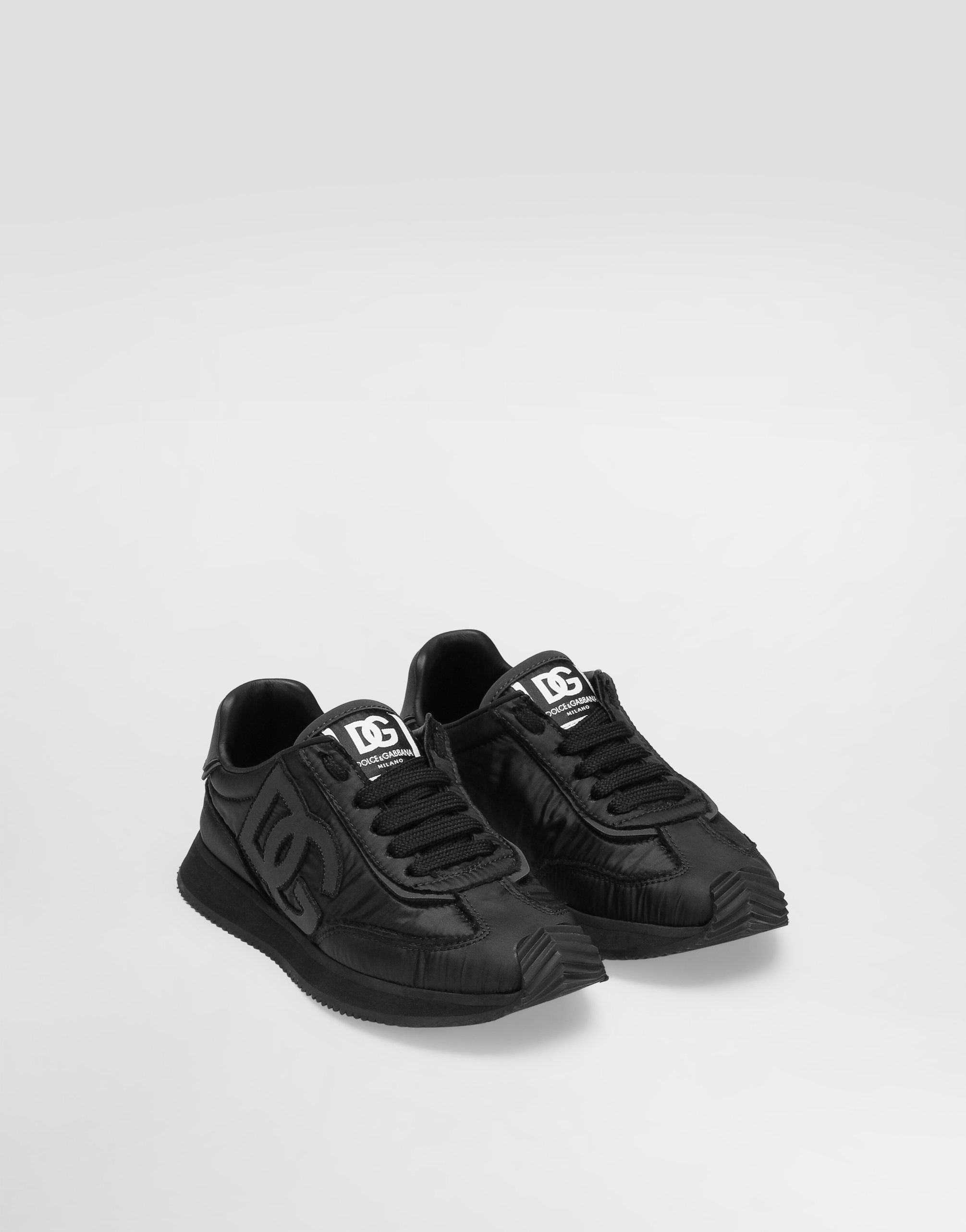 Sneakers nylon and nappa calfskin