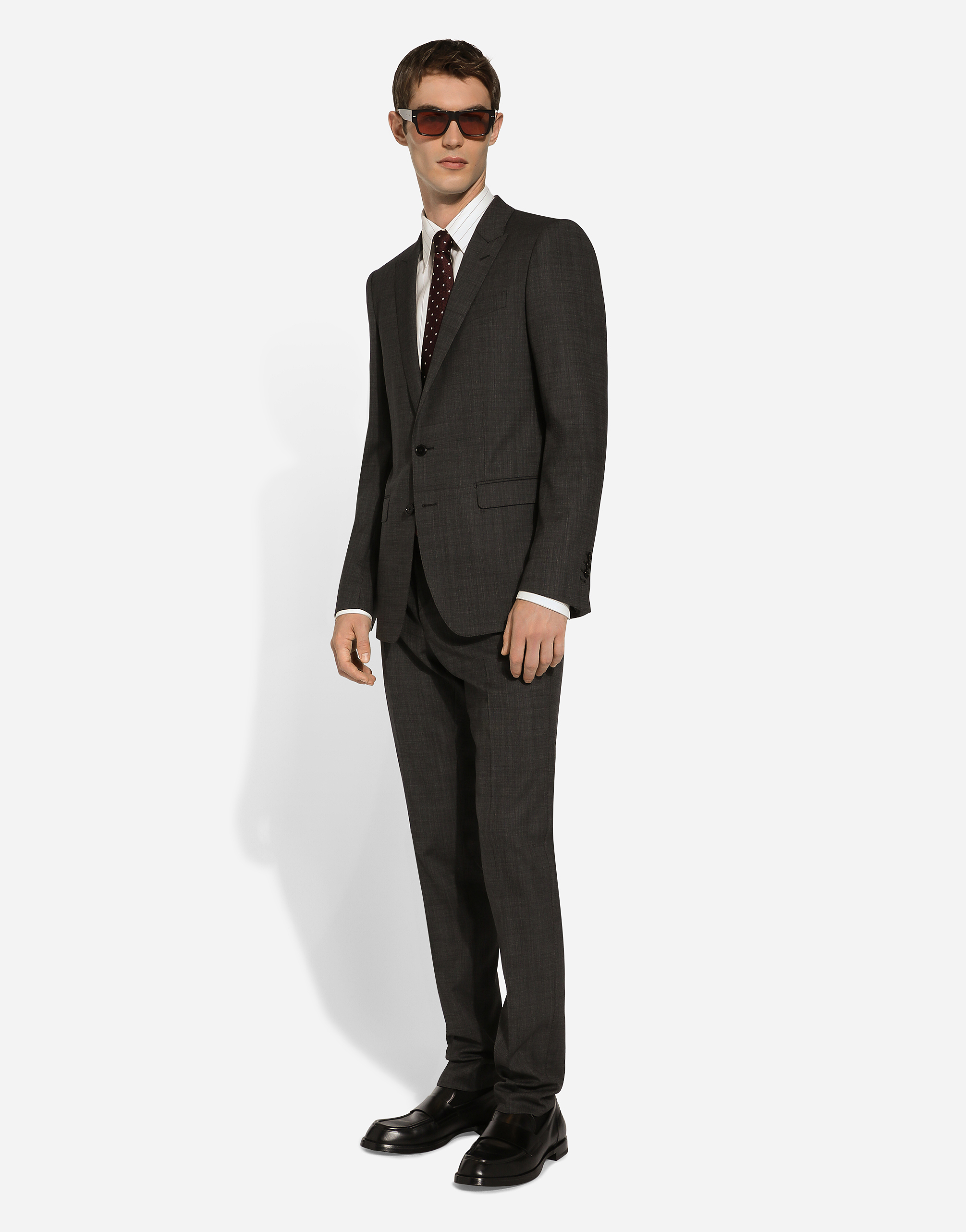 Dolce & Gabbana Striped Poplin Martini-fit Shirt In Multicolor