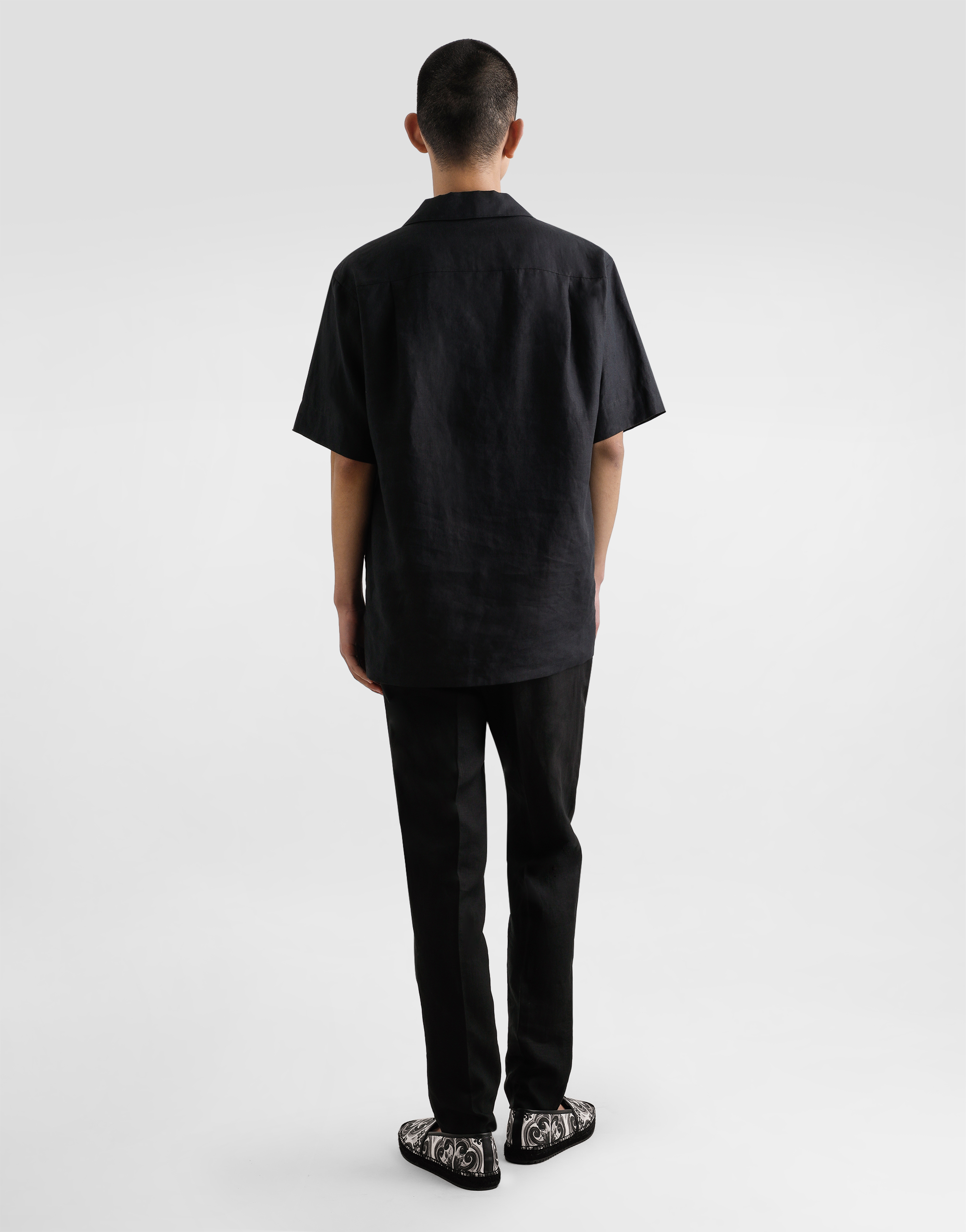 Dolce & Gabbana Tailored Trousers With Stylish Accents In Black