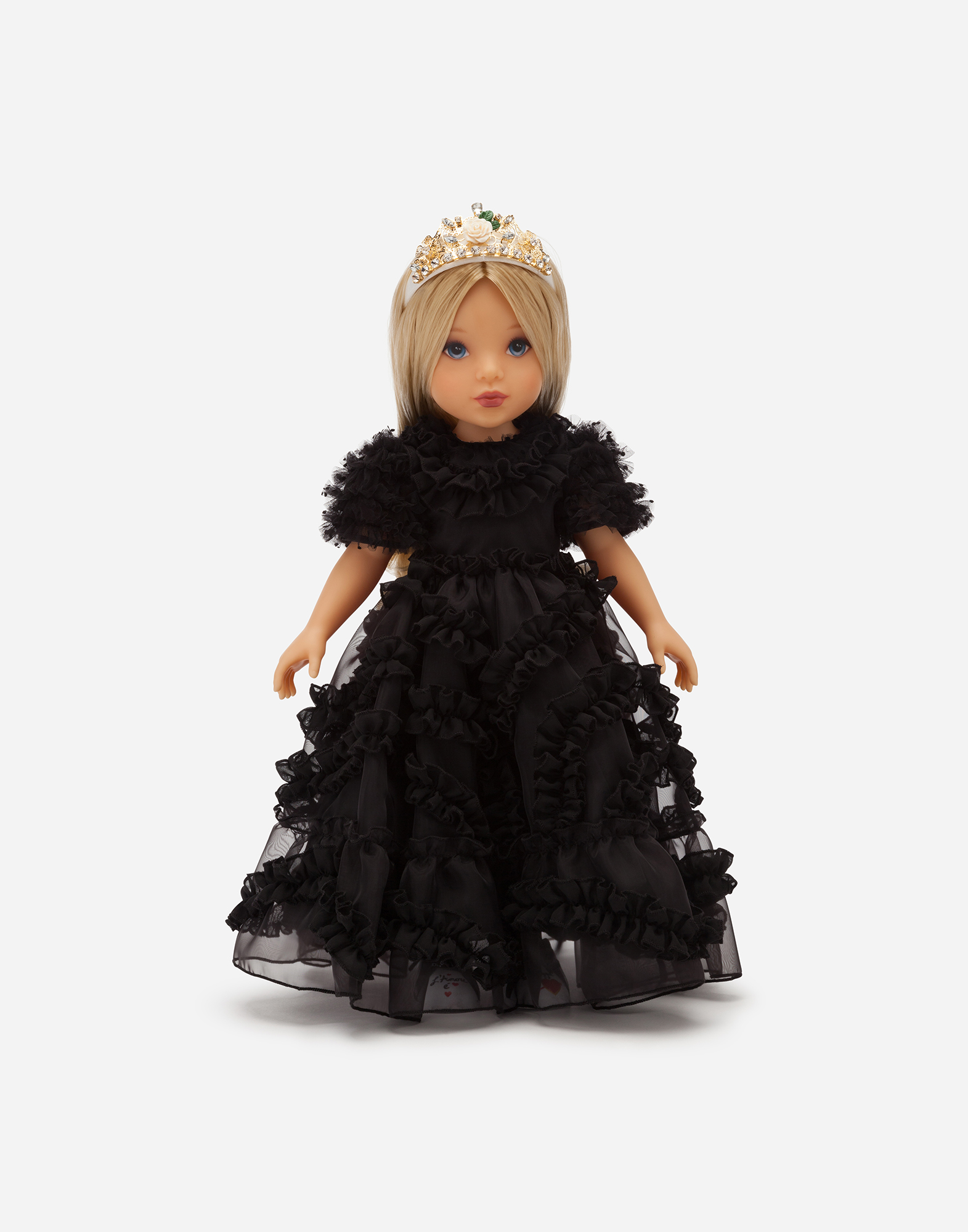 Dolce & Gabbana Kids' Doll With Organza Dress In Multi-colored