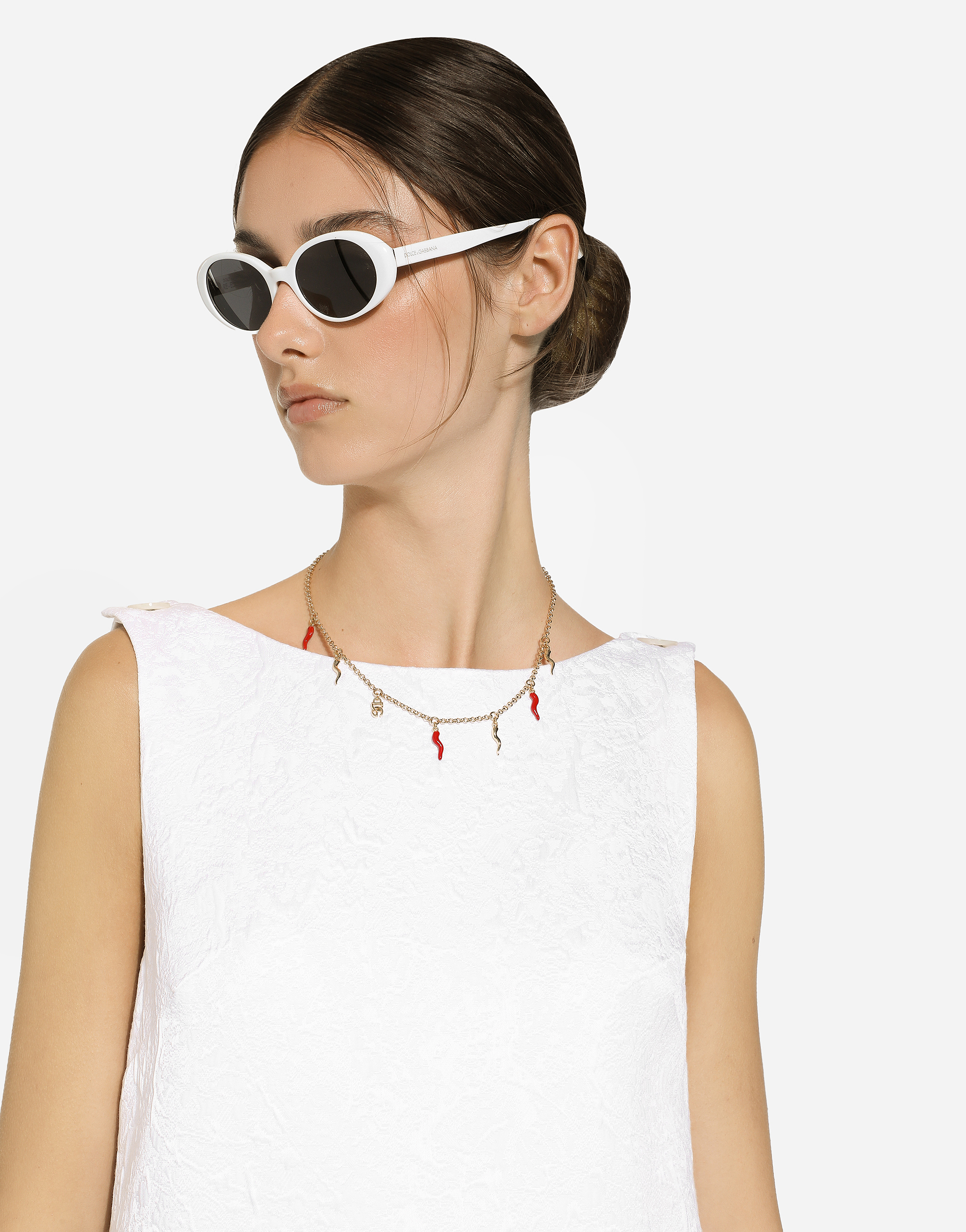 Dolce & Gabbana Dg Logo & Charm Necklace In ゴールド