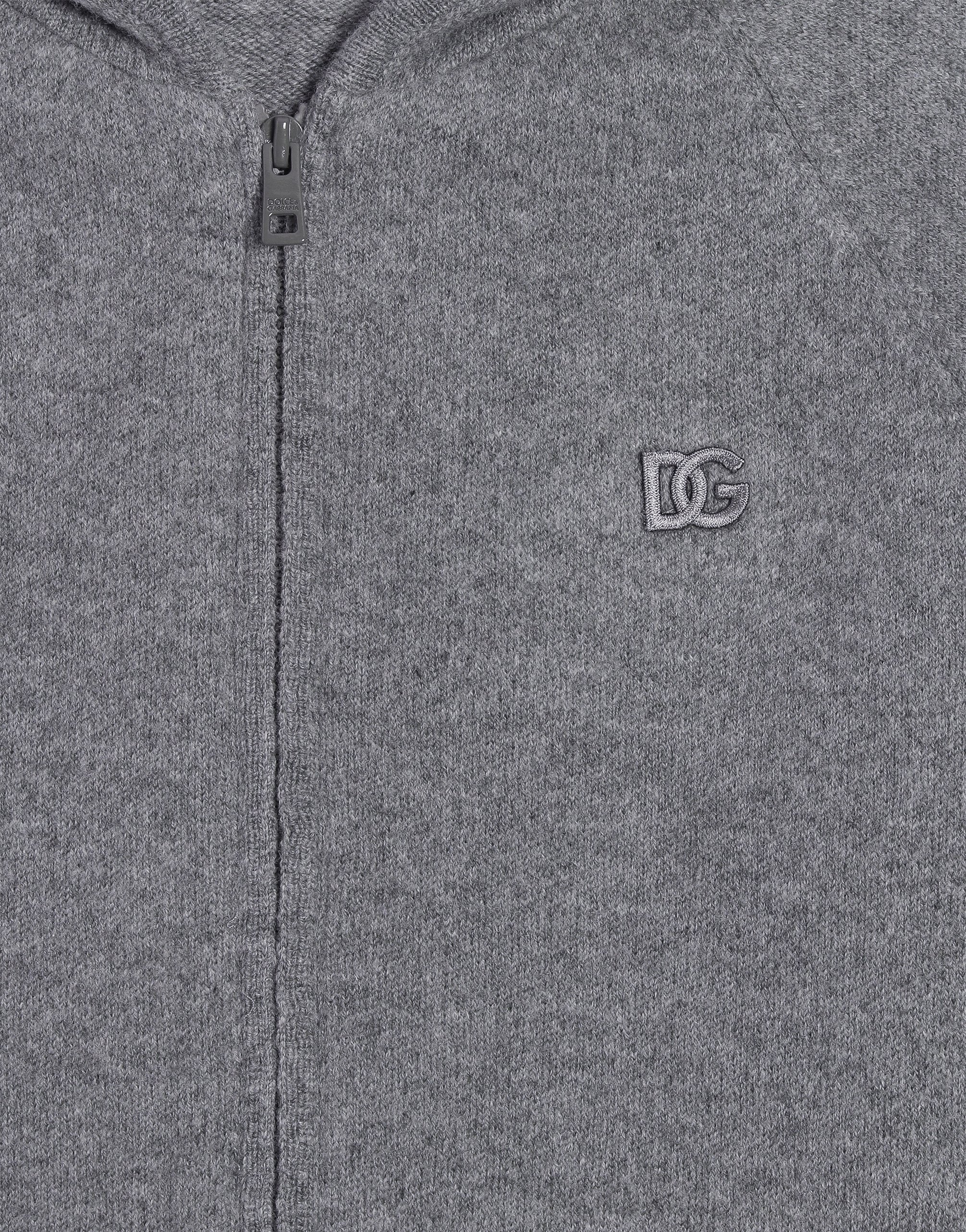 Wool and cashmere fleece cardigan