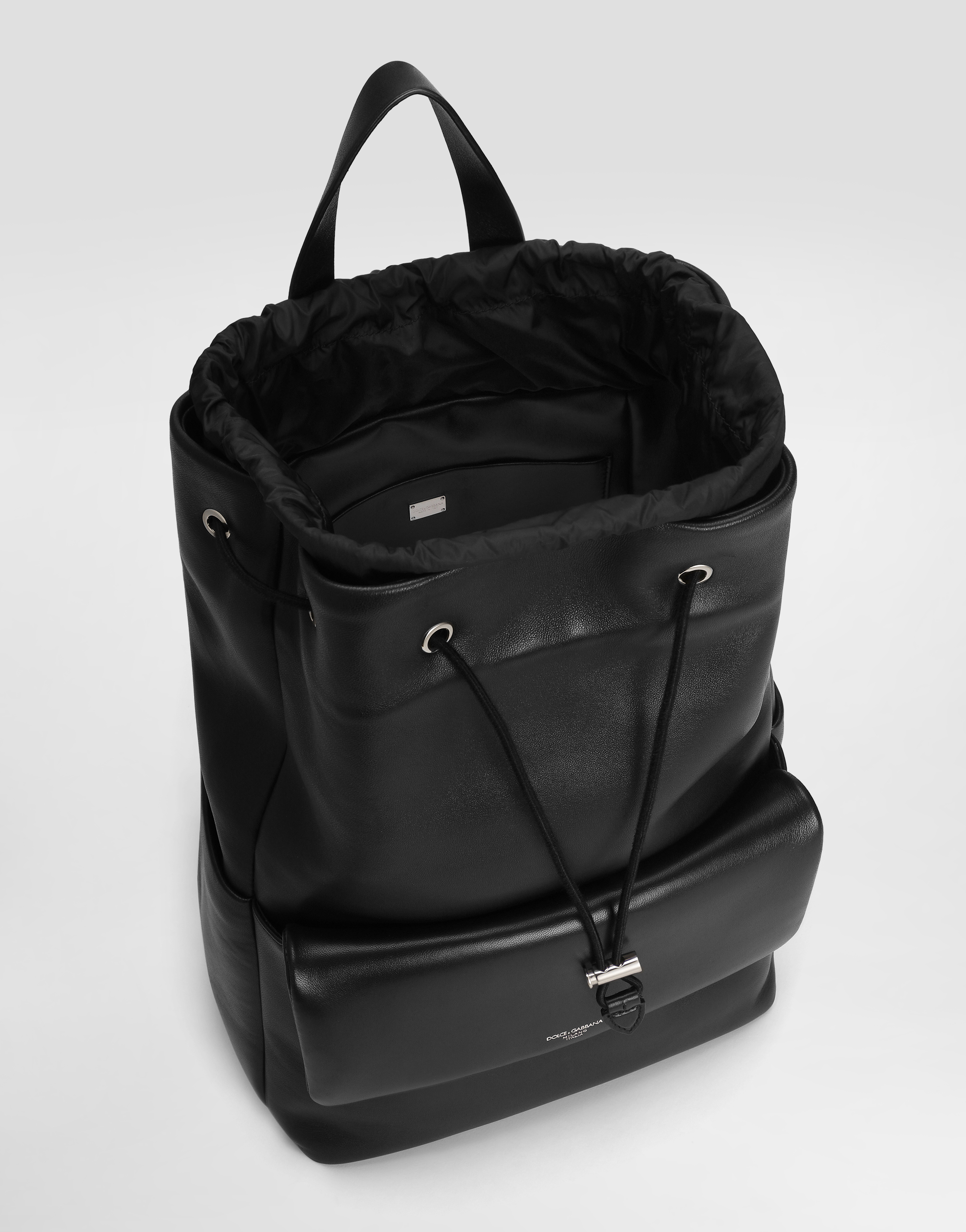 Dolce & Gabbana D&G Leather Backpack Black Dolce & Gabbana Calfskin Nappa Leather Backpack In Black  main image 3