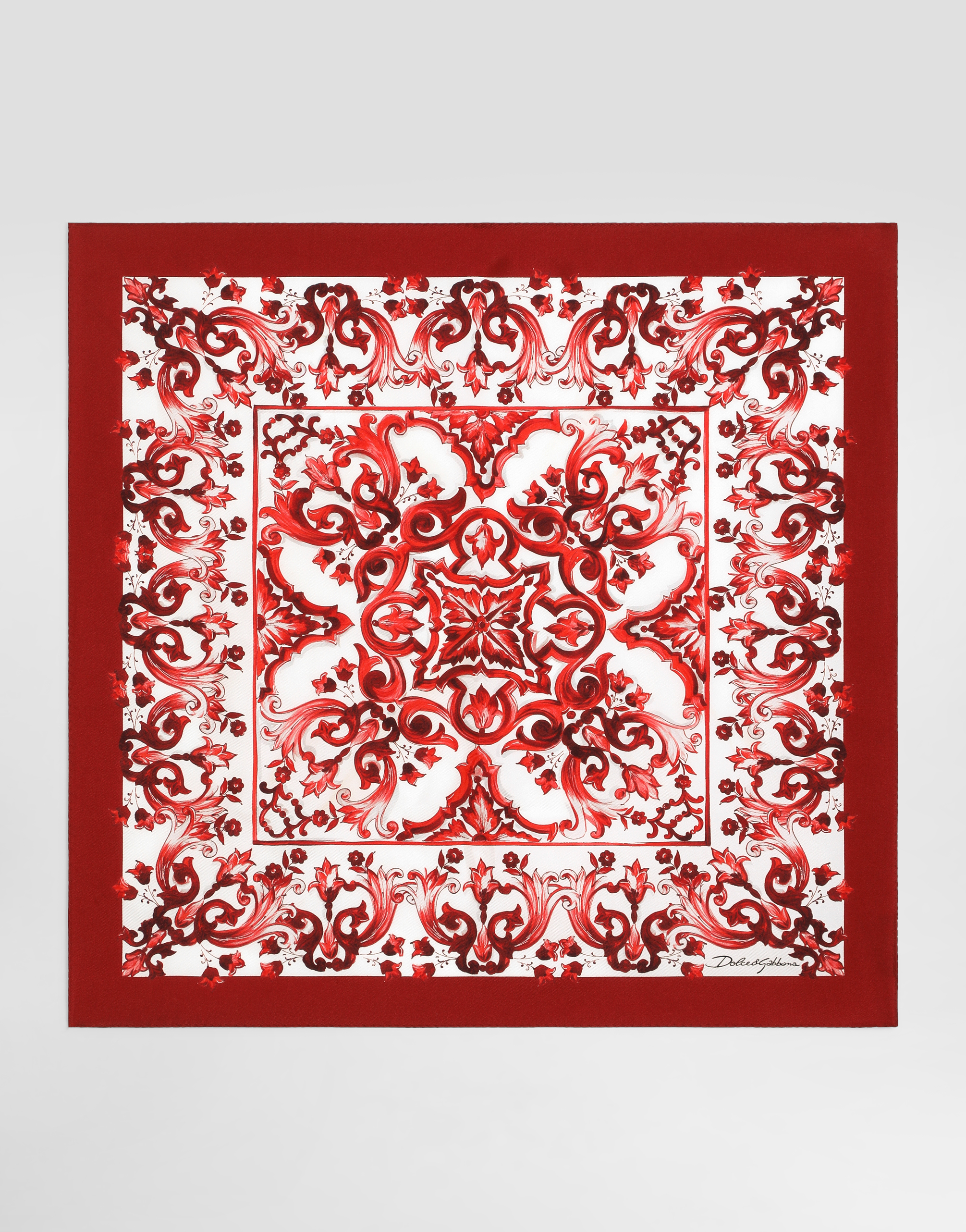 Multicolorのメンズ 50x50 majolica-print twill scarf | Dolce&Gabbana®