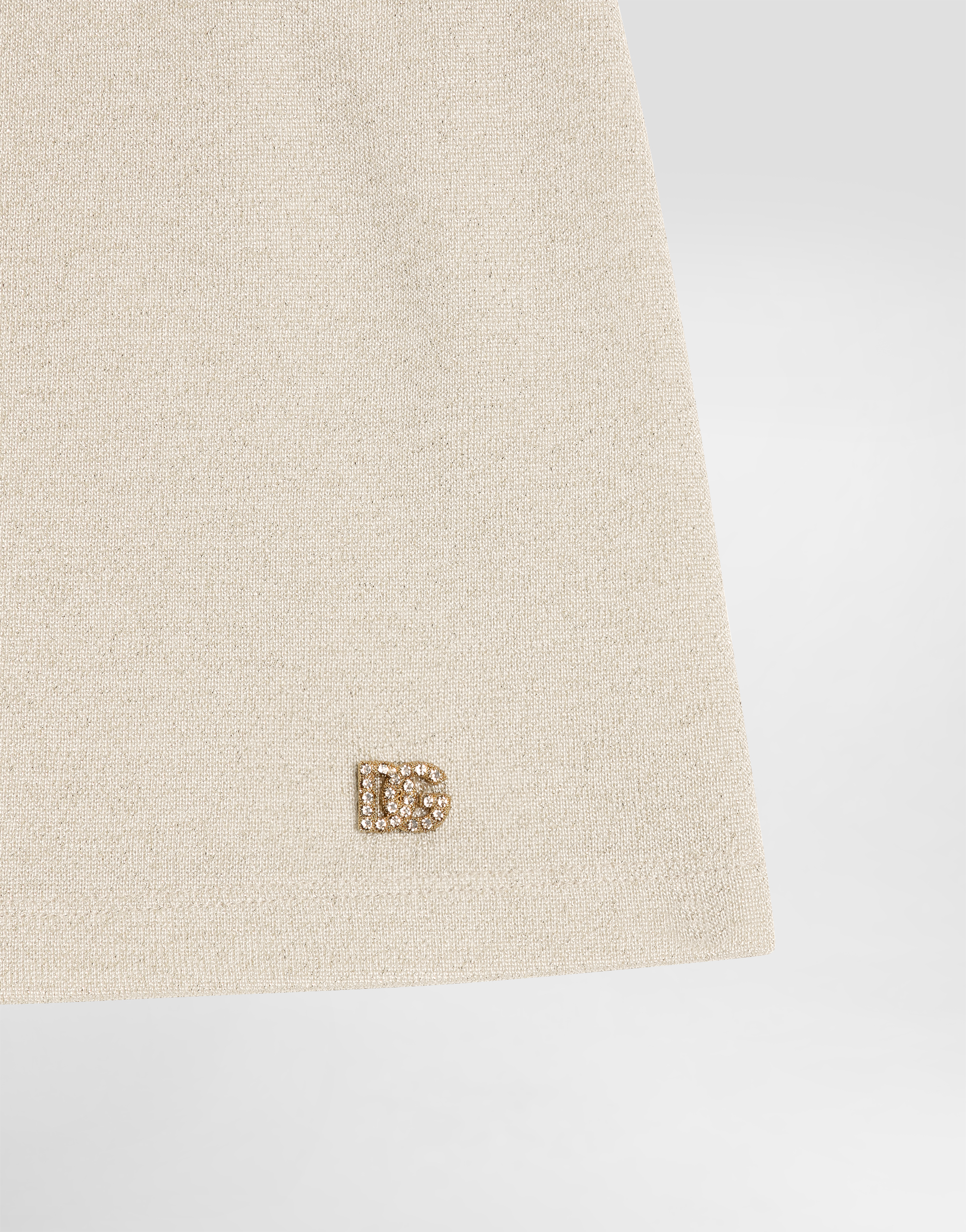 Lurex jersey skirt with DG logo