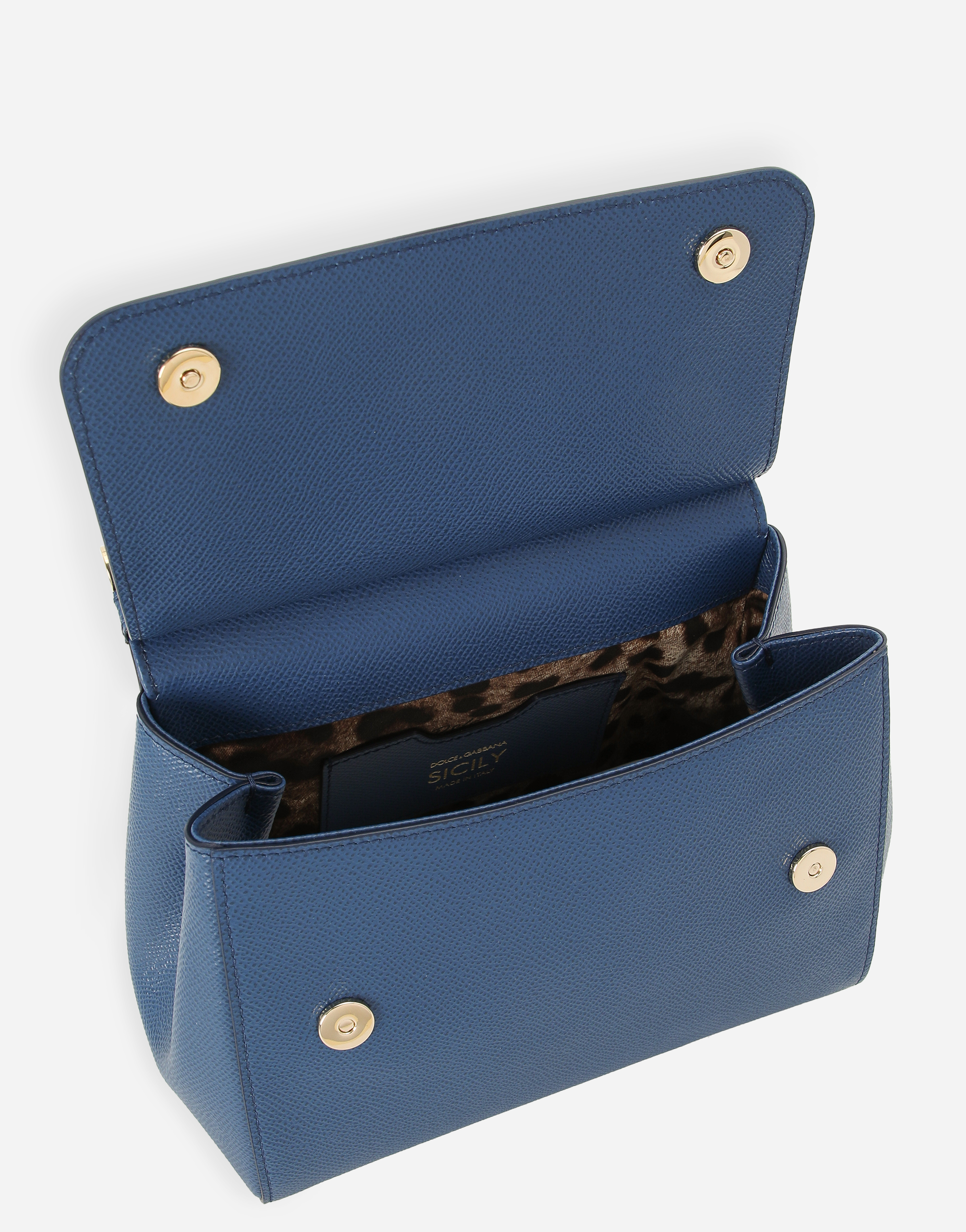 Dolce & Gabbana Dolce&gabbana Blue Royal Sicily Small Handbag In Blue