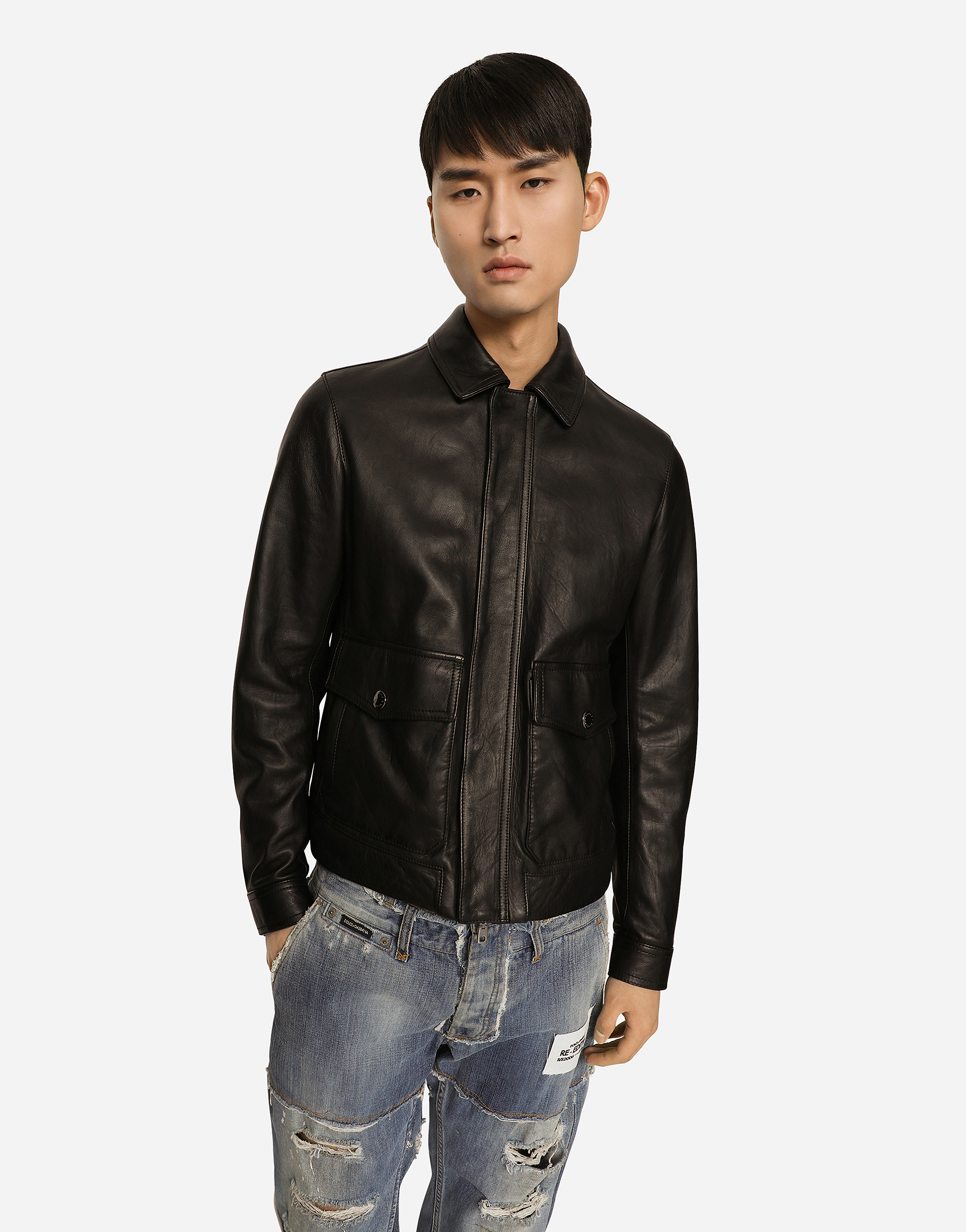 DOLCE & GABBANA LEATHER JACKET