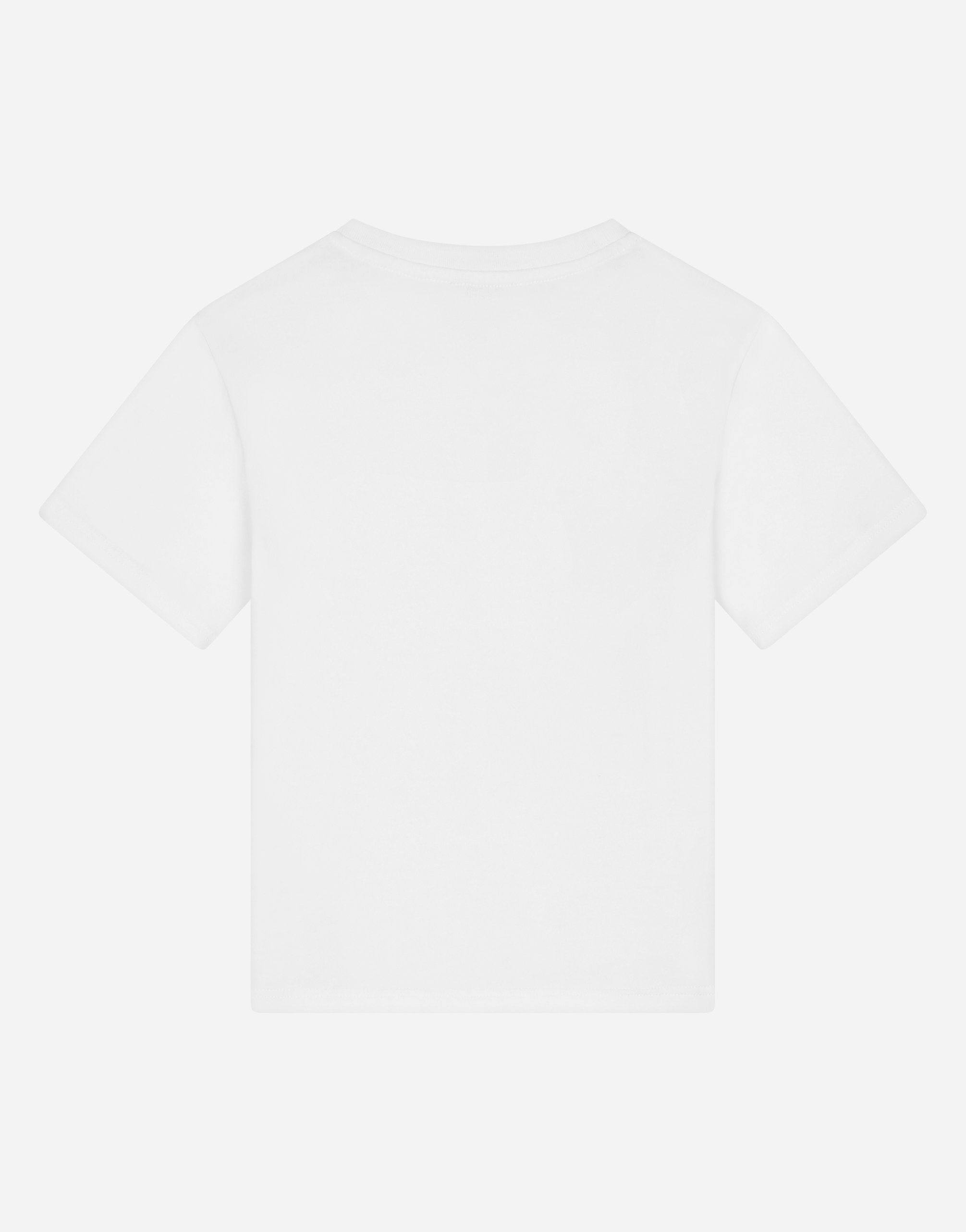 DOLCE & GABBANA SHORT-SLEEVED JERSEY T-SHIRT WITH MASCOT PRINT