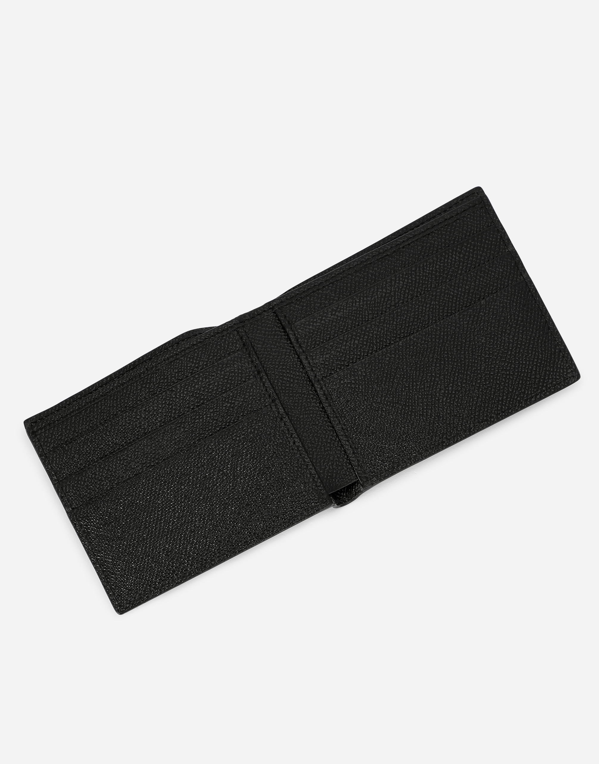 DOLCE & GABBANA CALFSKIN BIFOLD WALLET WITH ALL-OVER DG PRINT