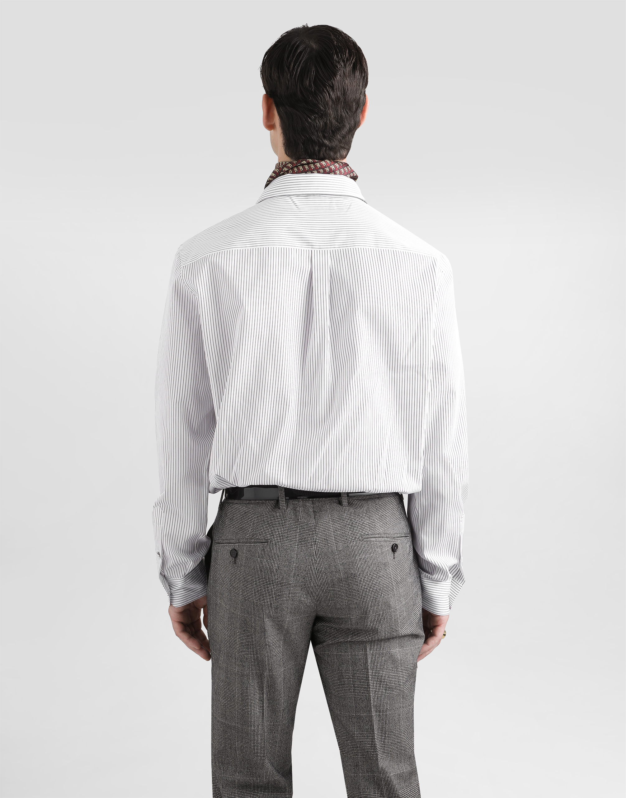 Striped poplin martini shirt