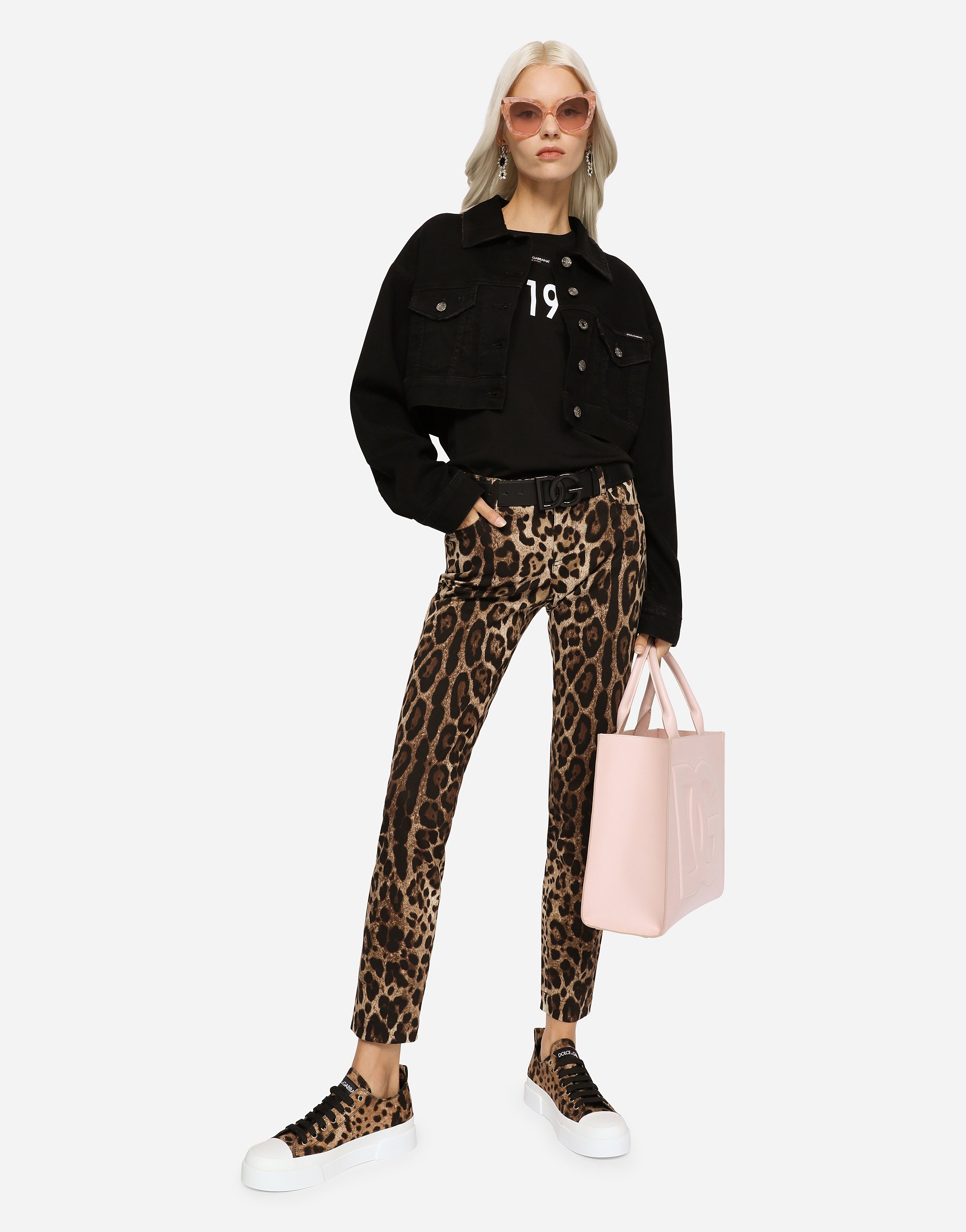 Five-pocket leopard-print pants in LEO PRINT for Women