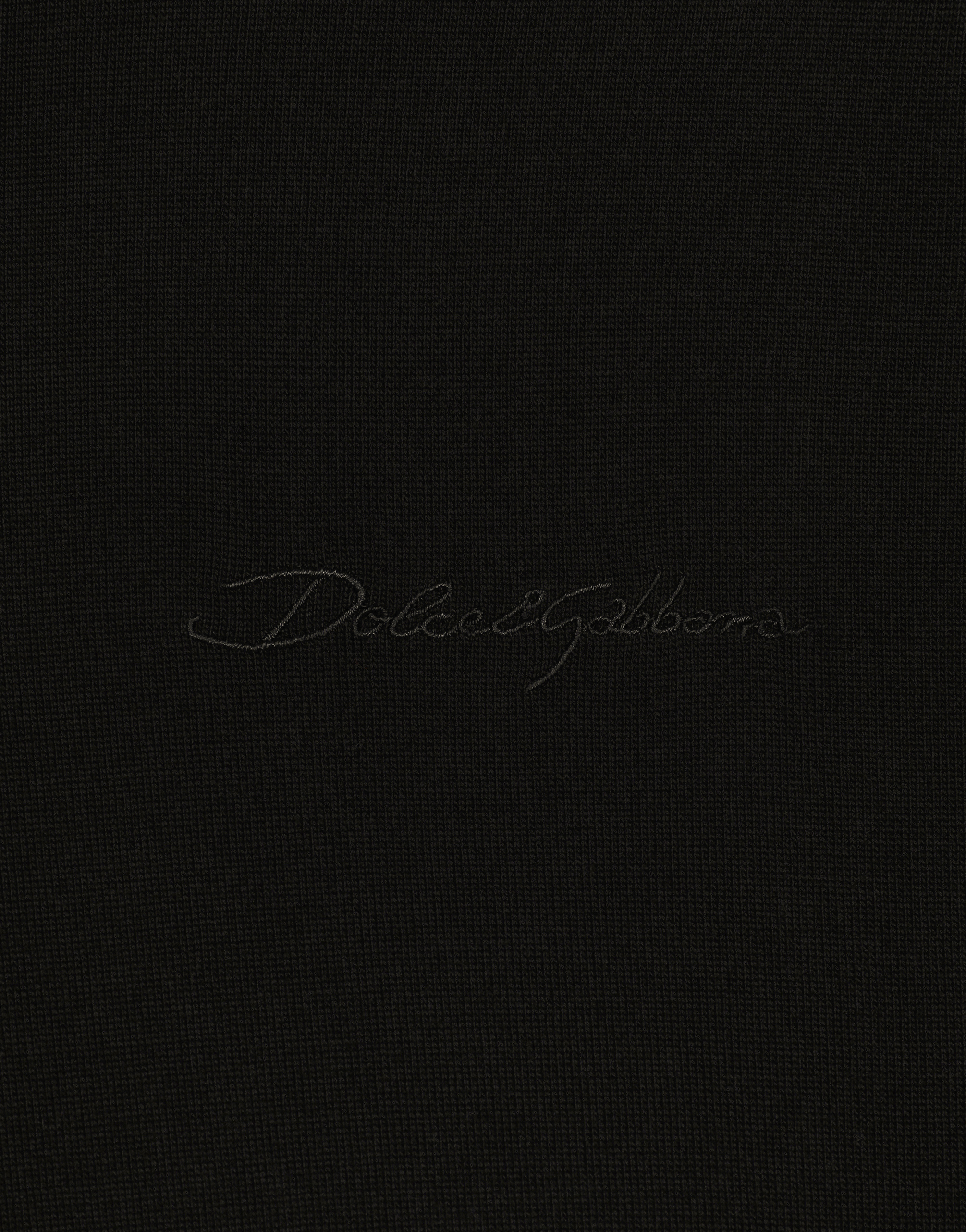 Dolce & Gabbana Logo-embroidered Silk Jumper In ブラック