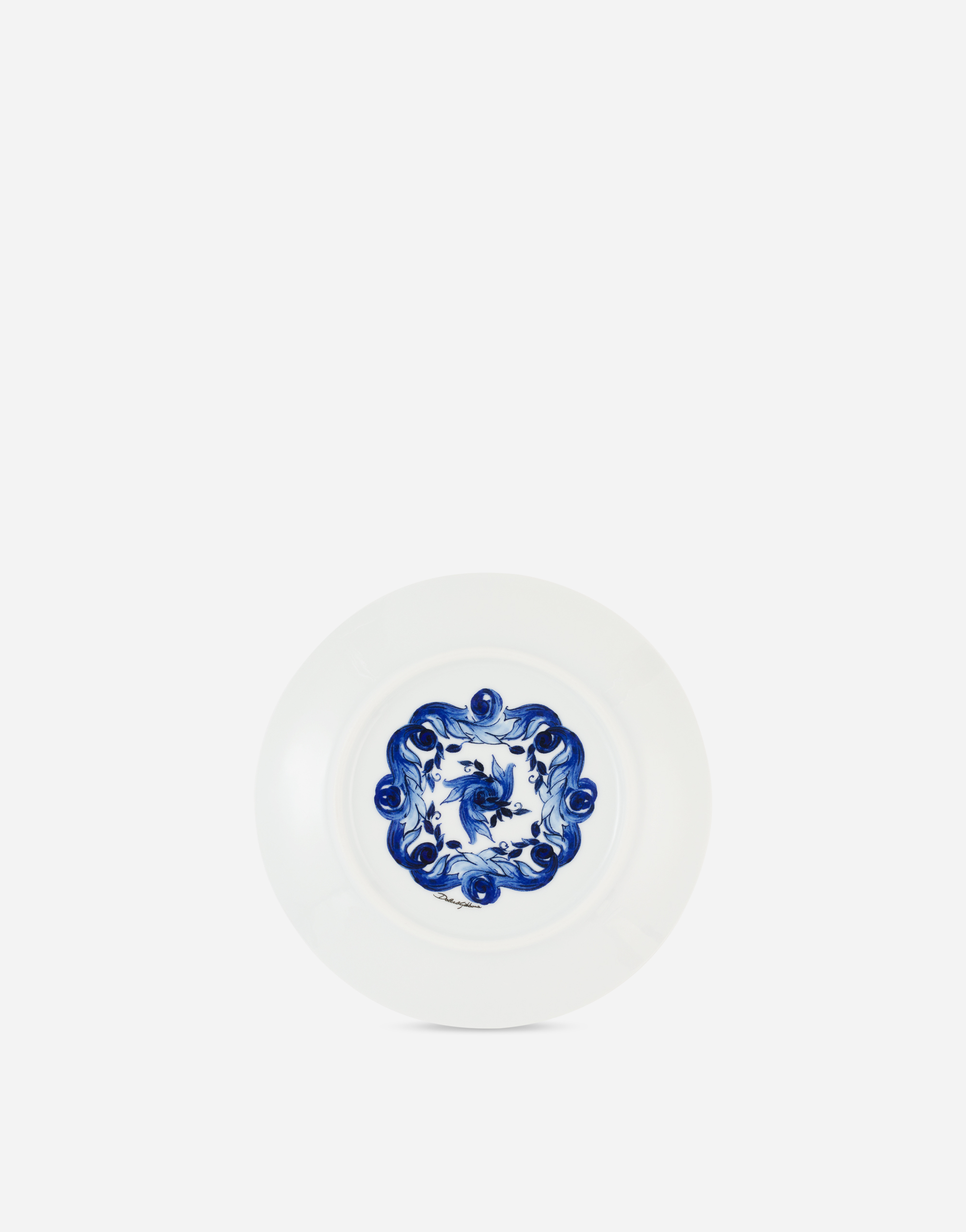 Dolce & Gabbana Set 2 Porcelain Bread Plates In Multicolor