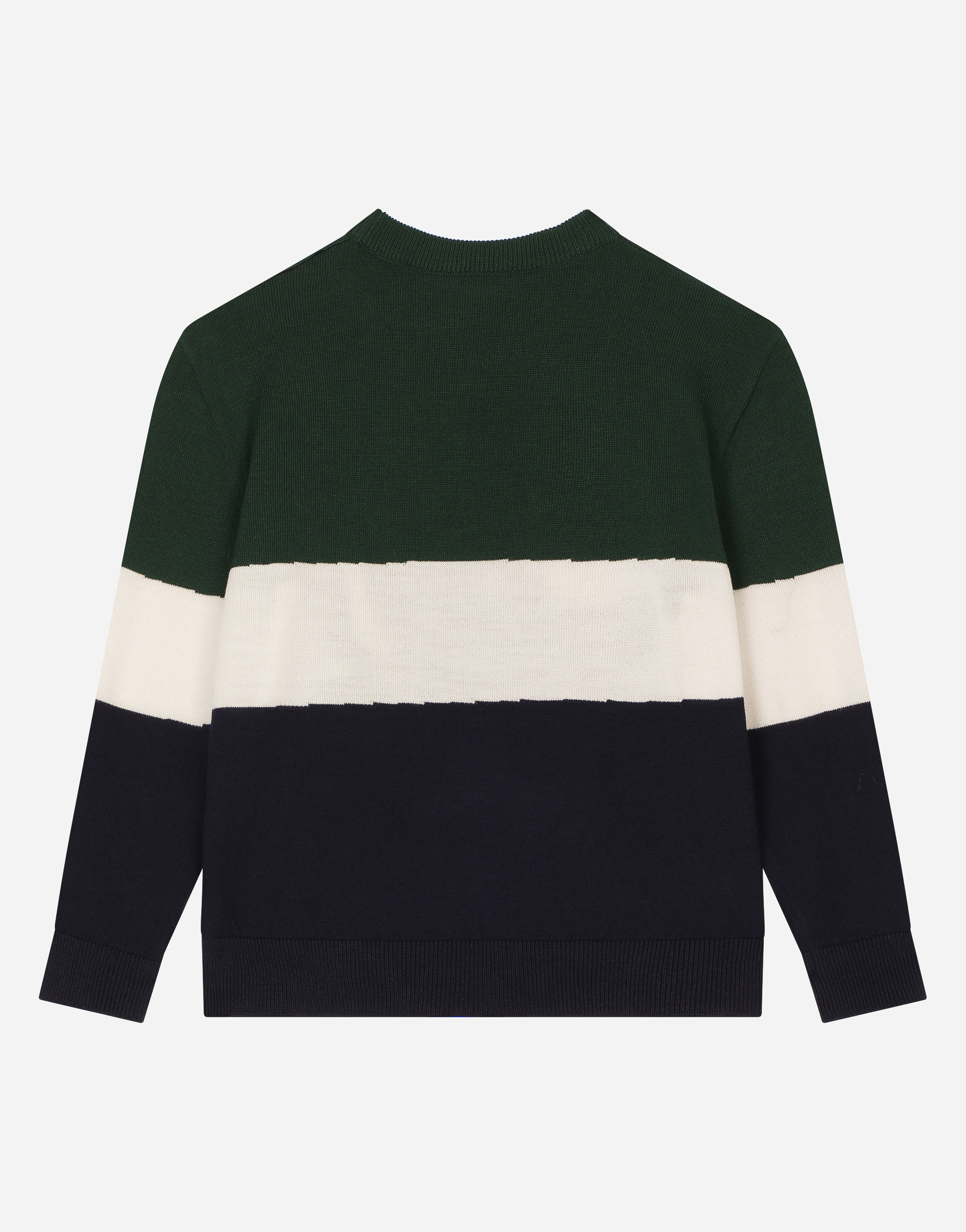 DOLCE & GABBANA WOOL JACQUARD SWEATER WITH MASCOT DESIGN