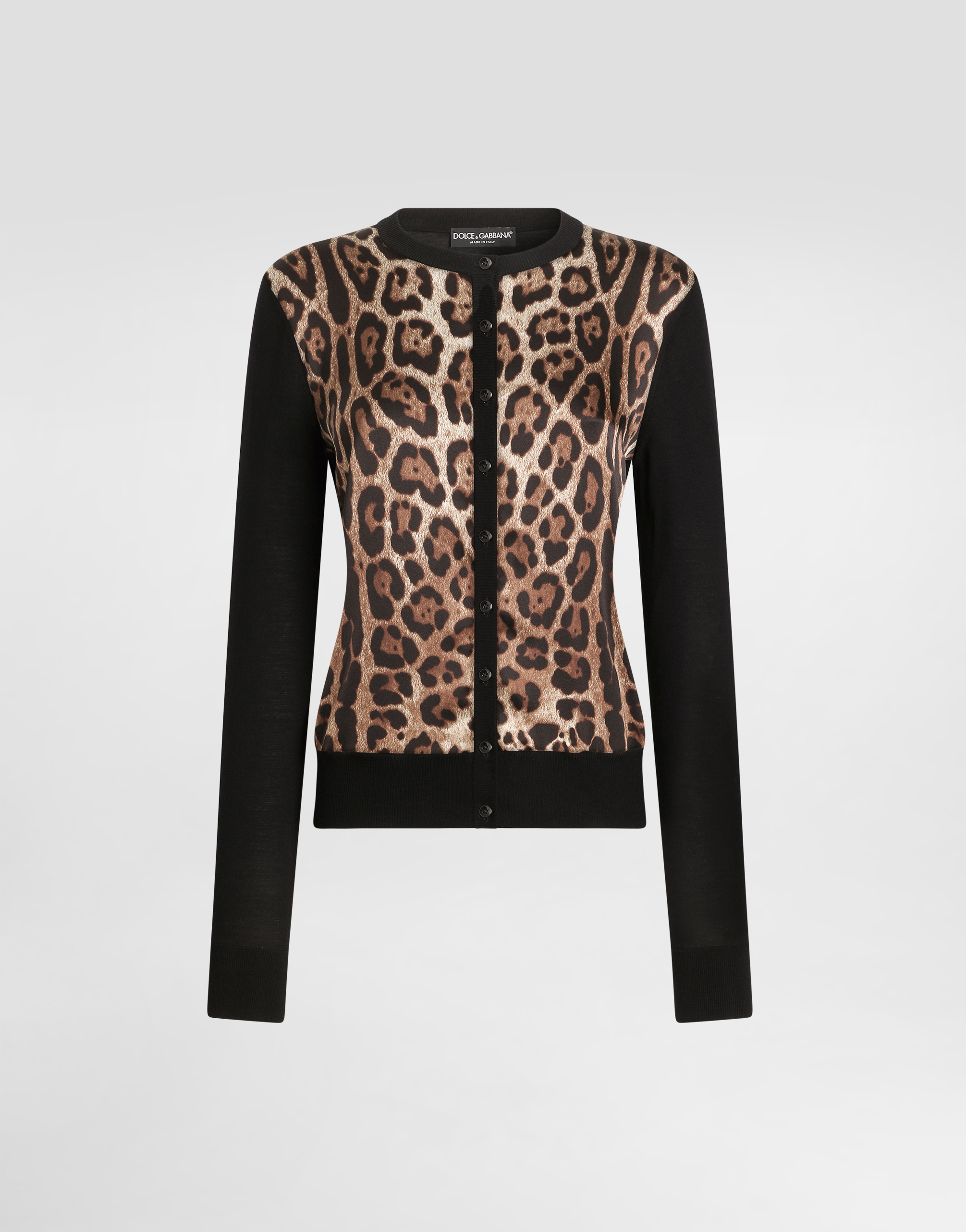 Dolce & Gabbana Leo-print Wool Cardigan