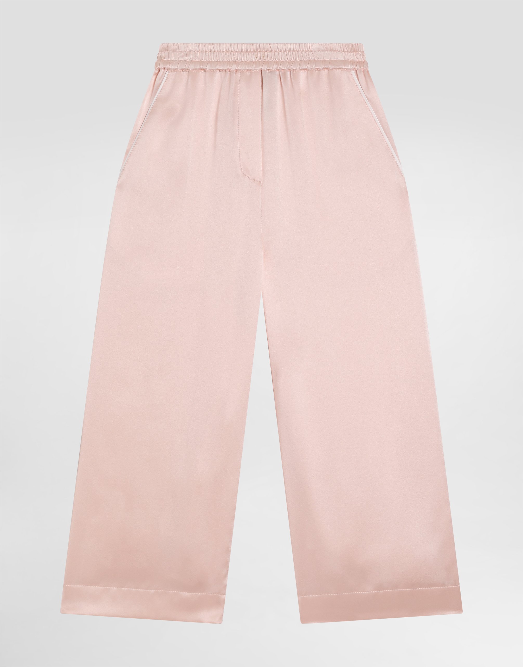 Dolce & Gabbana Silk Satin Vanity Trousers - Woman Trousers And Skirts Pink Silk 12 Years