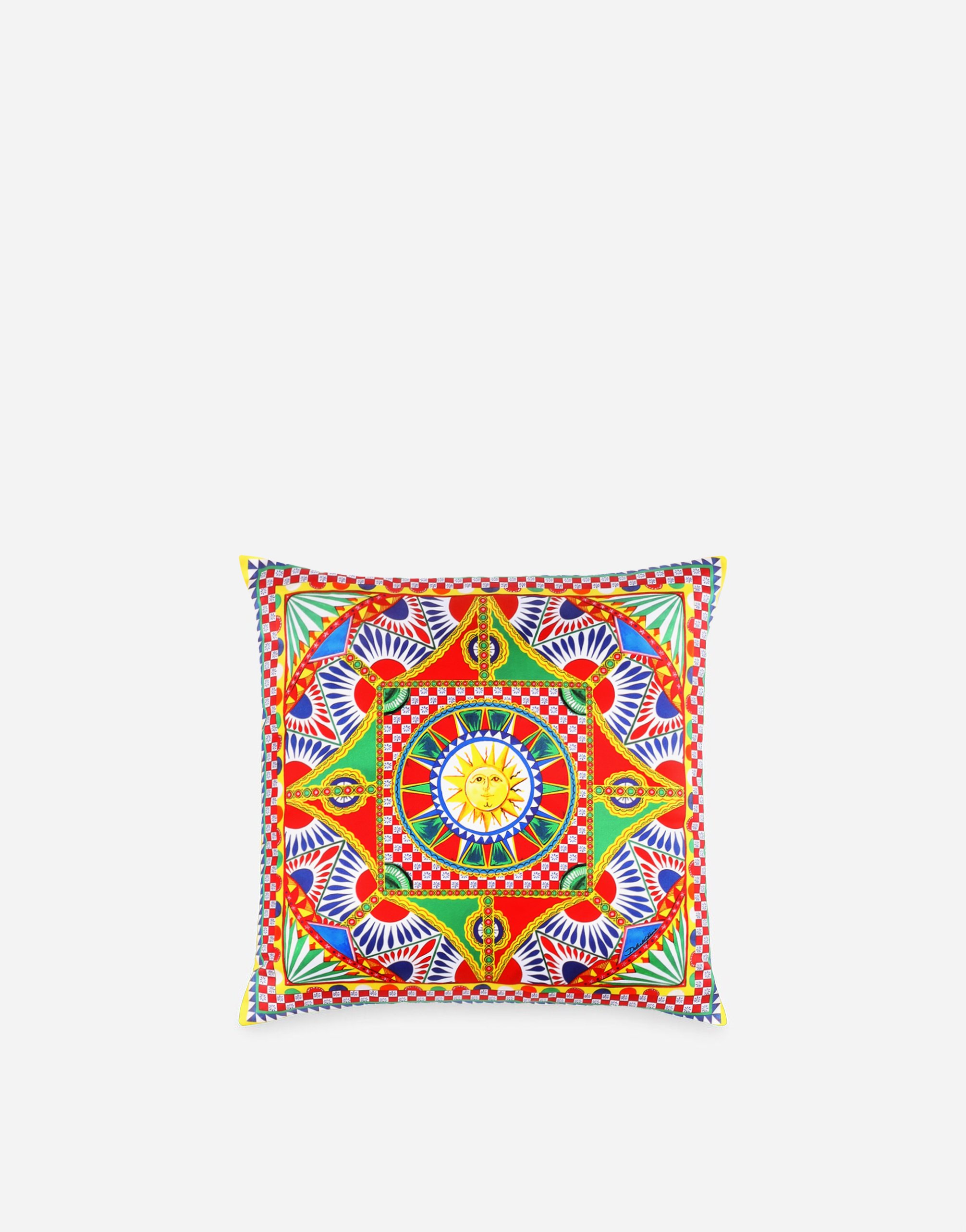 Dolce & Gabbana Duchess Cotton Cushion Small In Multi
